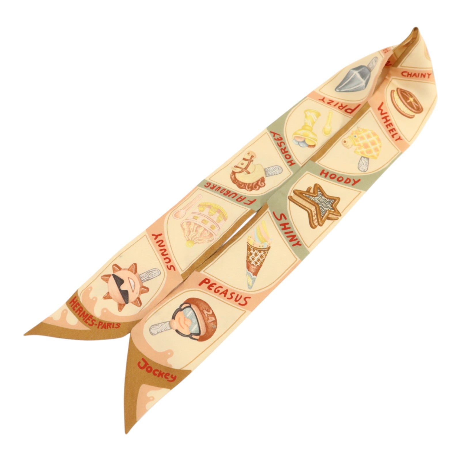 HERMES 絲質Twilly絲巾