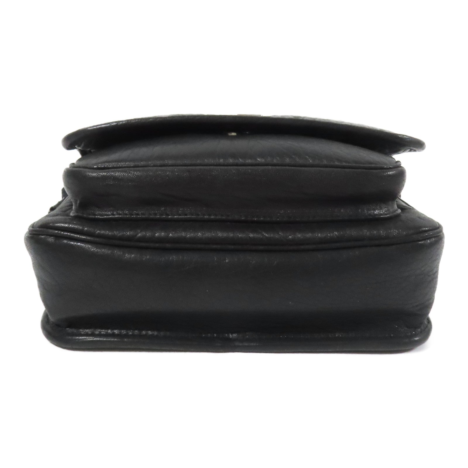 SAINT LAURENT 【激減優惠】羊皮皮革Niki Messenger Bag銀扣肩背袋