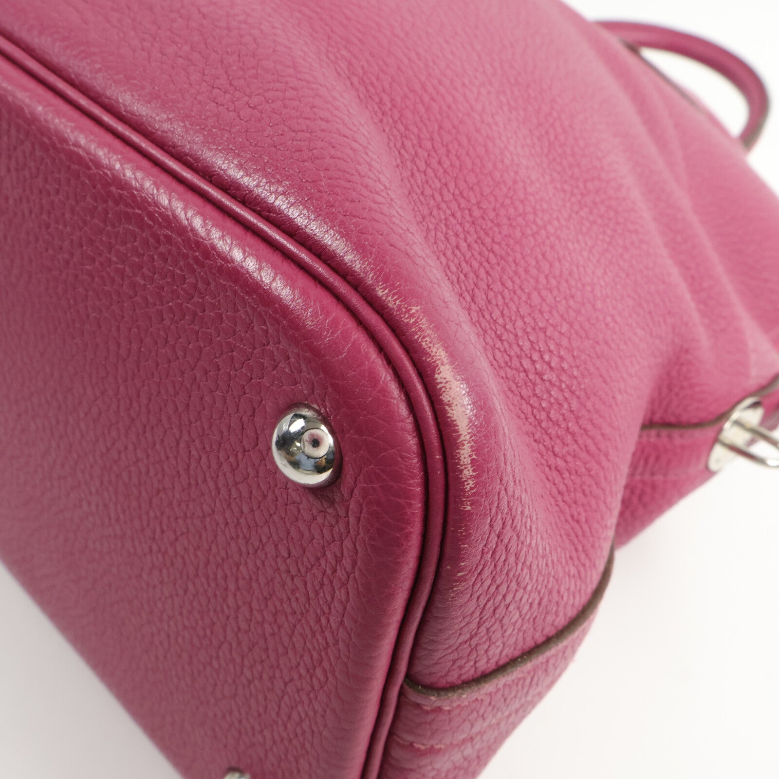 HERMES Togo皮革Bolide 35手挽肩背兩用袋Rose Pourpre