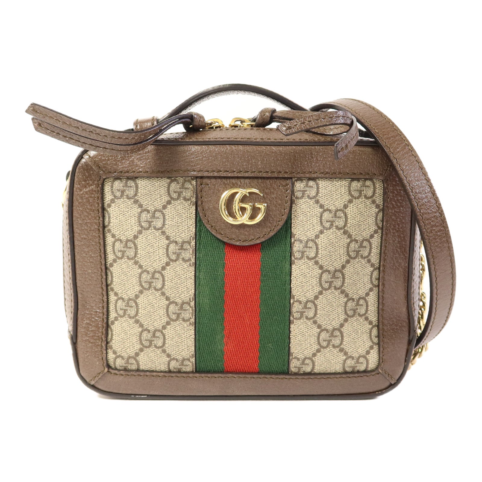 GUCCI 塗層帆布Ophidia GG Mini金扣手挽肩背兩用袋
