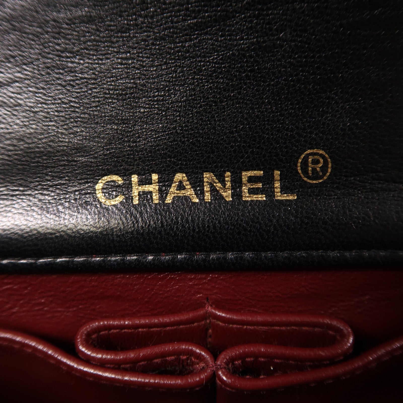 CHANEL 羊皮皮革Vintage Chain Shoulder金扣鏈帶肩背袋