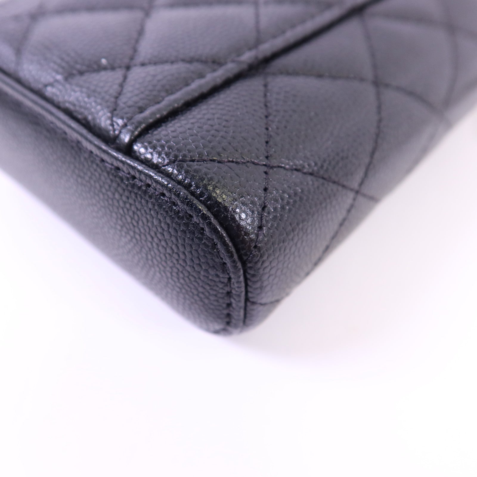 CHANEL 牛皮皮革Chain Shoulder金扣鏈帶肩背袋