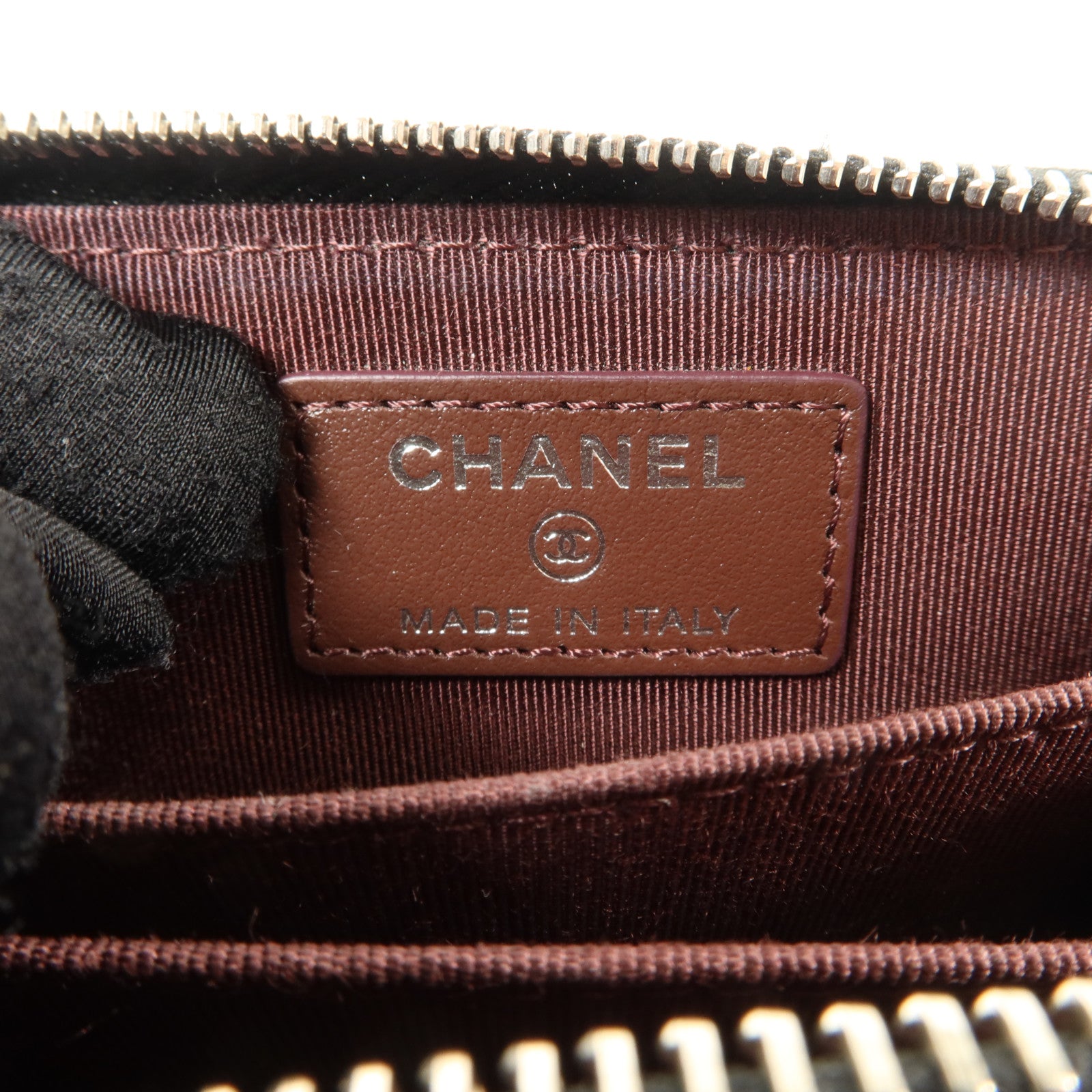 CHANEL 牛皮皮革Classic Zipped Coin Purse With Chain銀扣零錢包