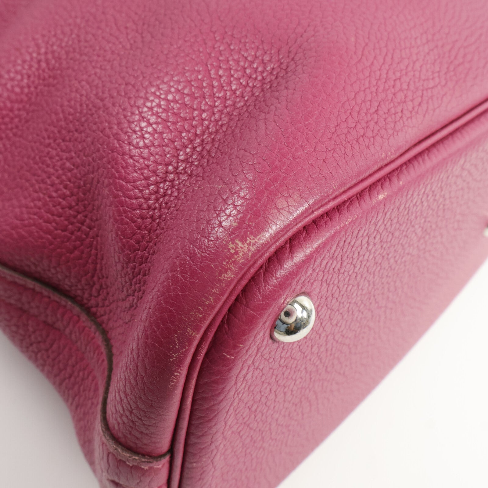 HERMES Togo皮革Bolide 35手挽肩背兩用袋Rose Pourpre