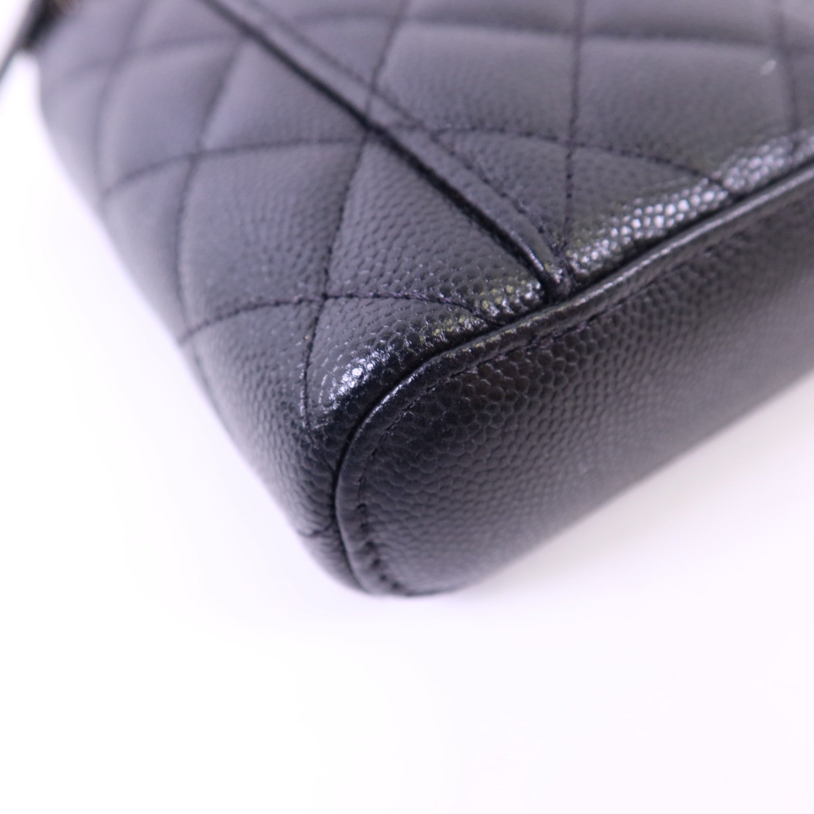 CHANEL 牛皮皮革Chain Shoulder金扣鏈帶肩背袋