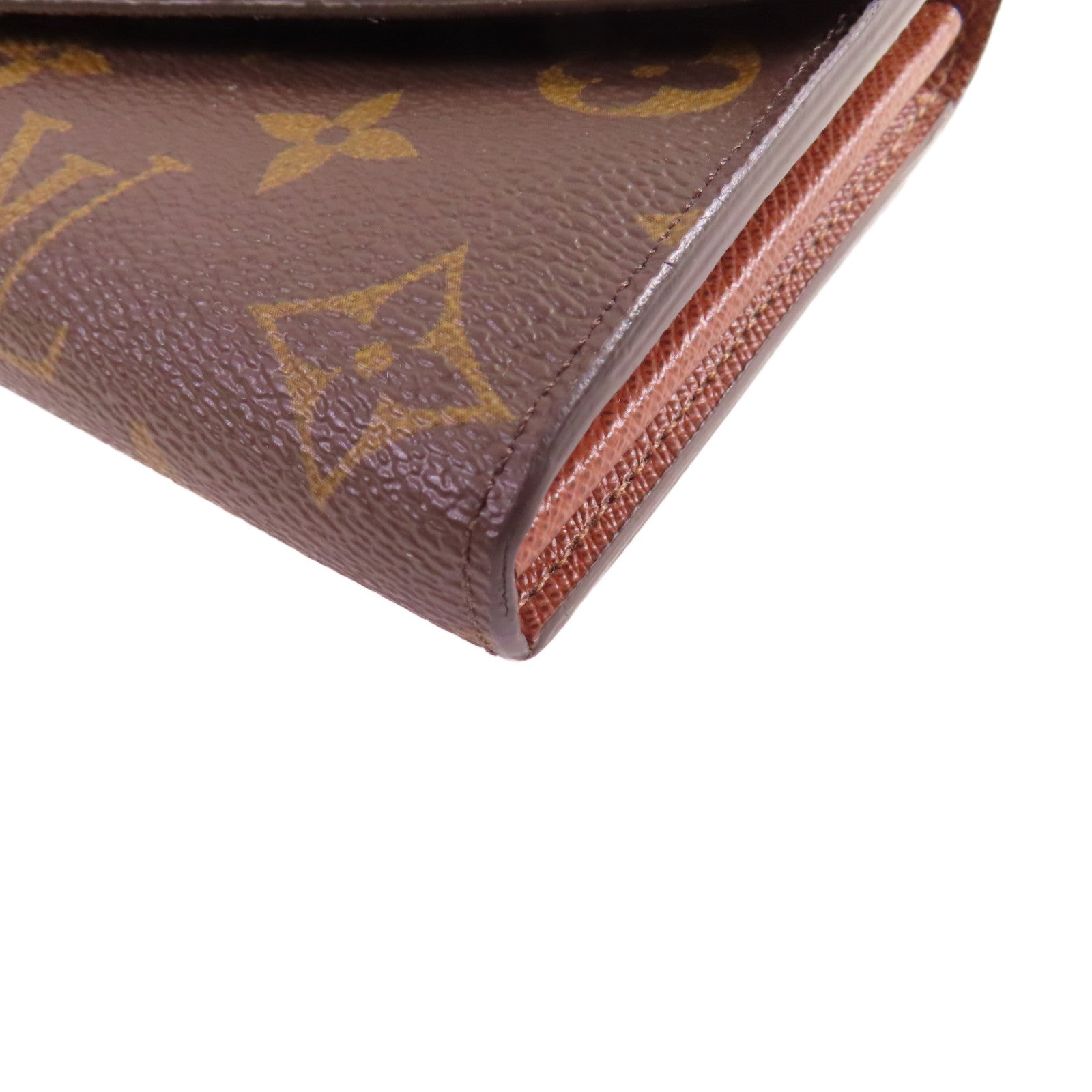 LOUIS VUITTON Monogram Sarah Long Wallet金扣長錢包啡色