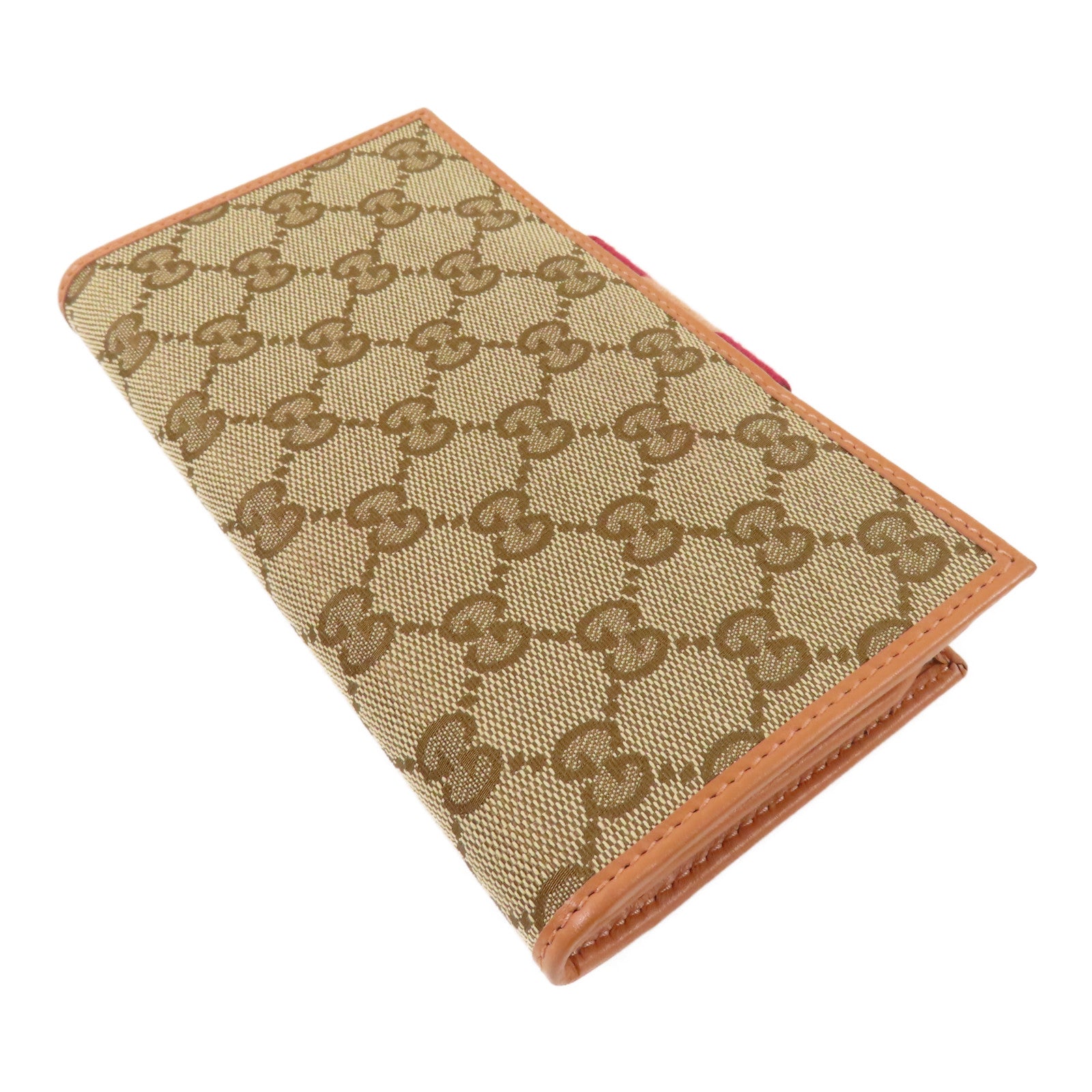 GUCCI 帆布Long Bifold Wallet金扣長錢包