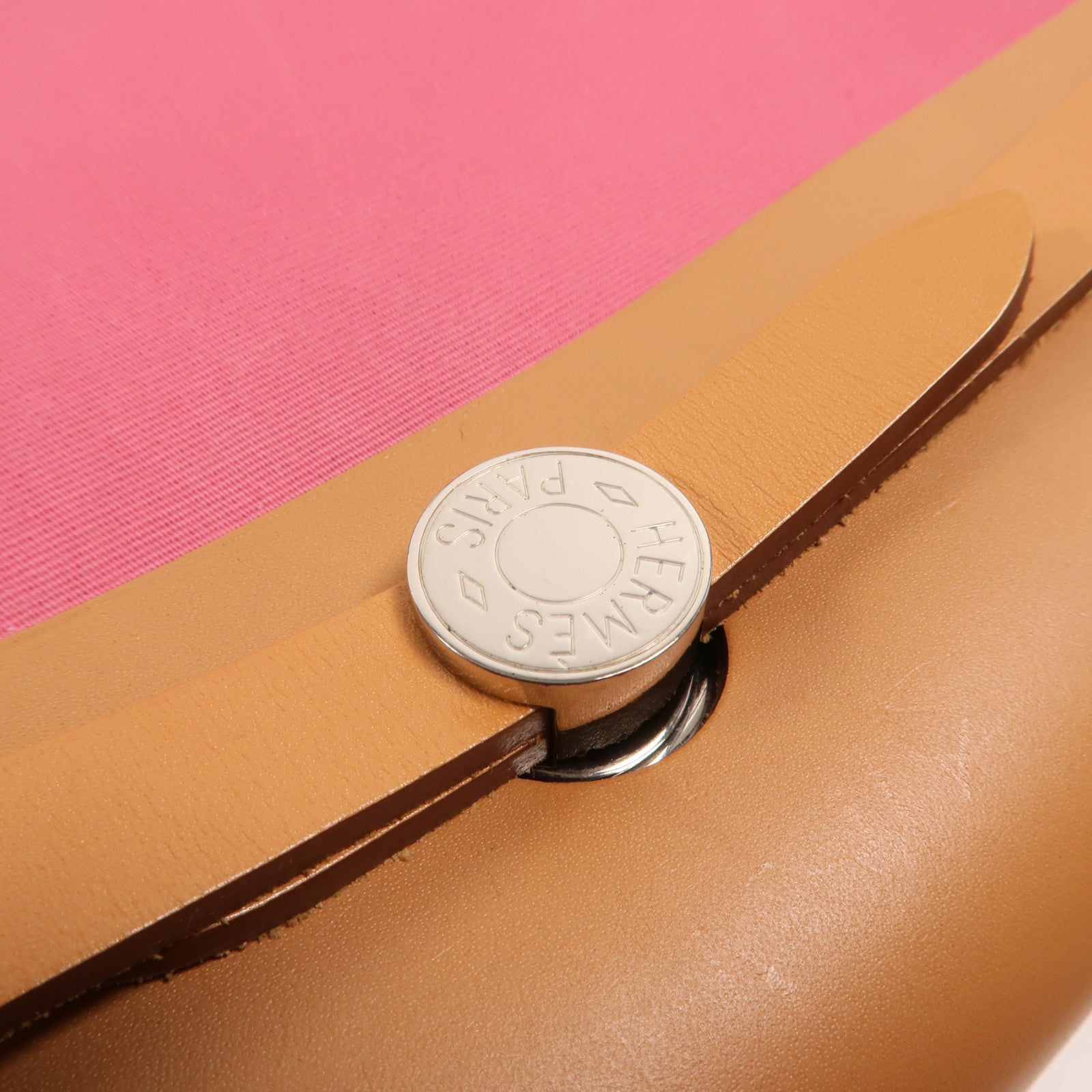 HERMES 帆布Herbag PM手挽肩背兩用袋Rose Hortensia