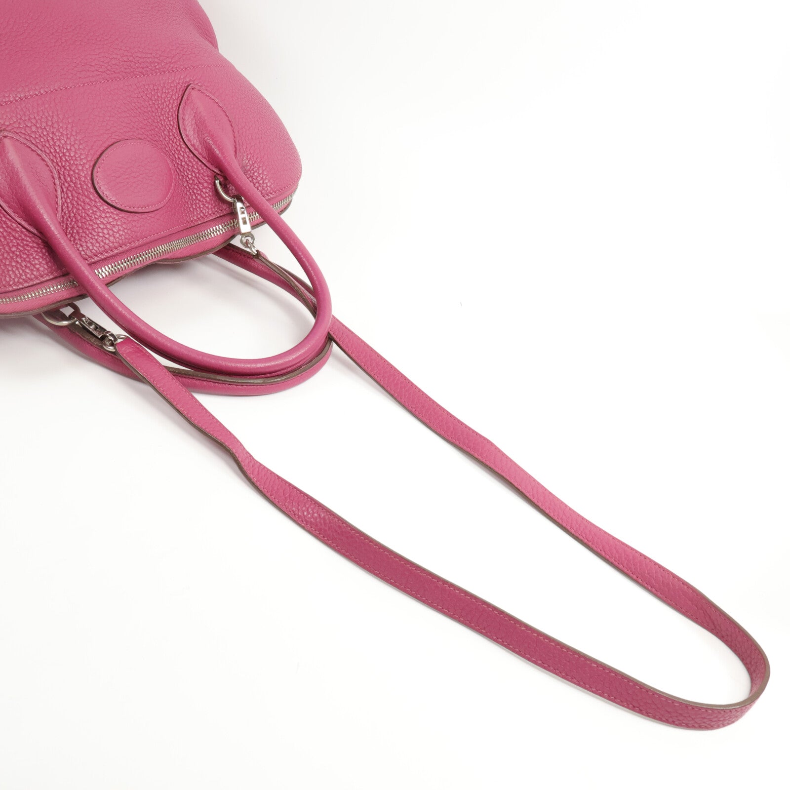HERMES Togo皮革Bolide 35手挽肩背兩用袋Rose Pourpre