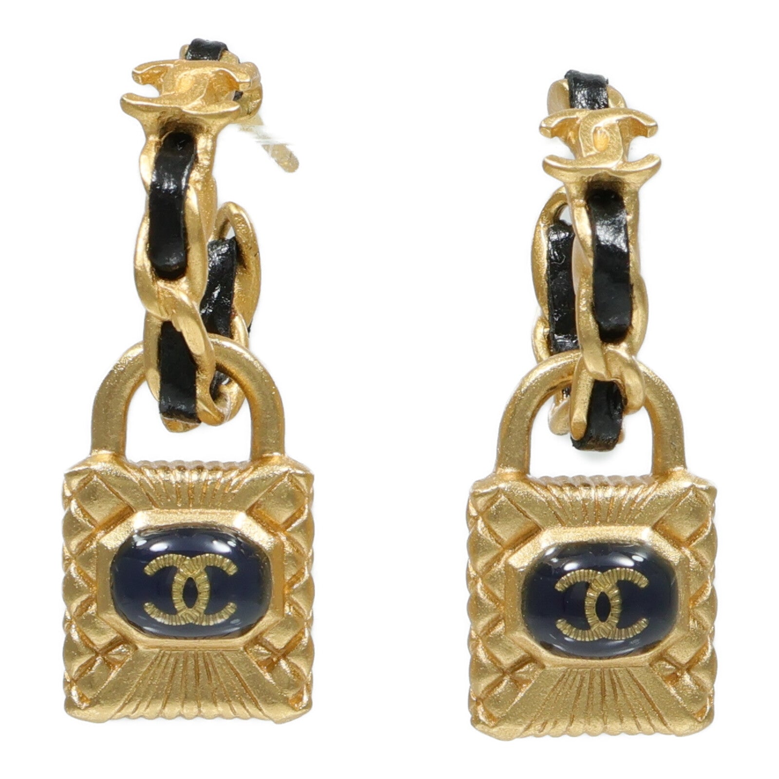 CHANEL 金屬/皮革Earrings耳環