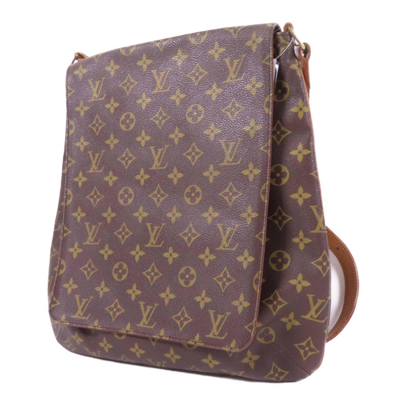 LOUIS VUITTON Monogram Musette Salsa金扣肩背袋棕色