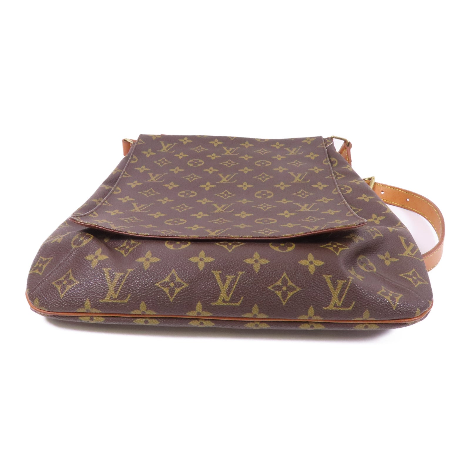 LOUIS VUITTON Monogram Musette Salsa金扣肩背袋棕色