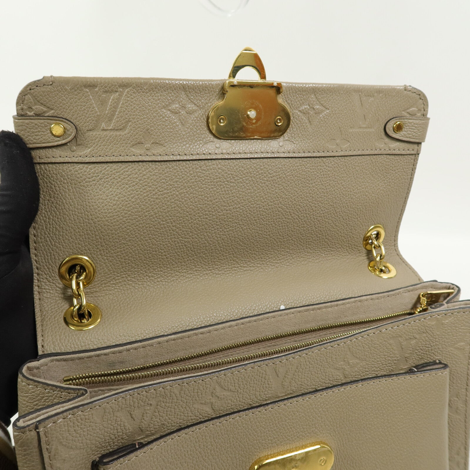 LOUIS VUITTON Monogram Empreinte Vavin PM鏈帶肩背袋