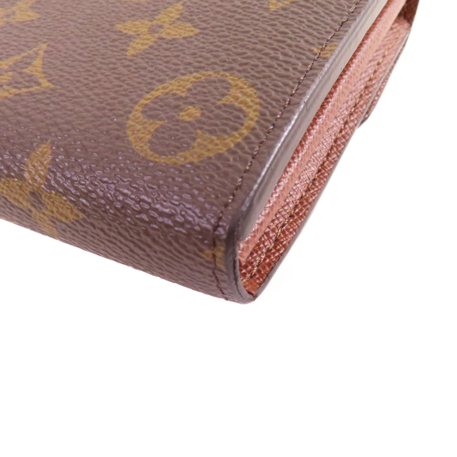 LOUIS VUITTON Monogram Sarah Long Wallet金扣長錢包啡色