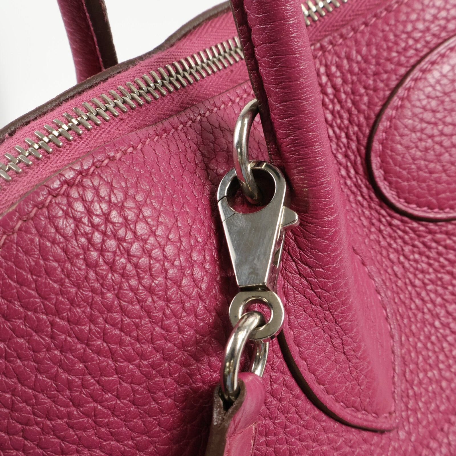 HERMES Togo皮革Bolide 35手挽肩背兩用袋Rose Pourpre