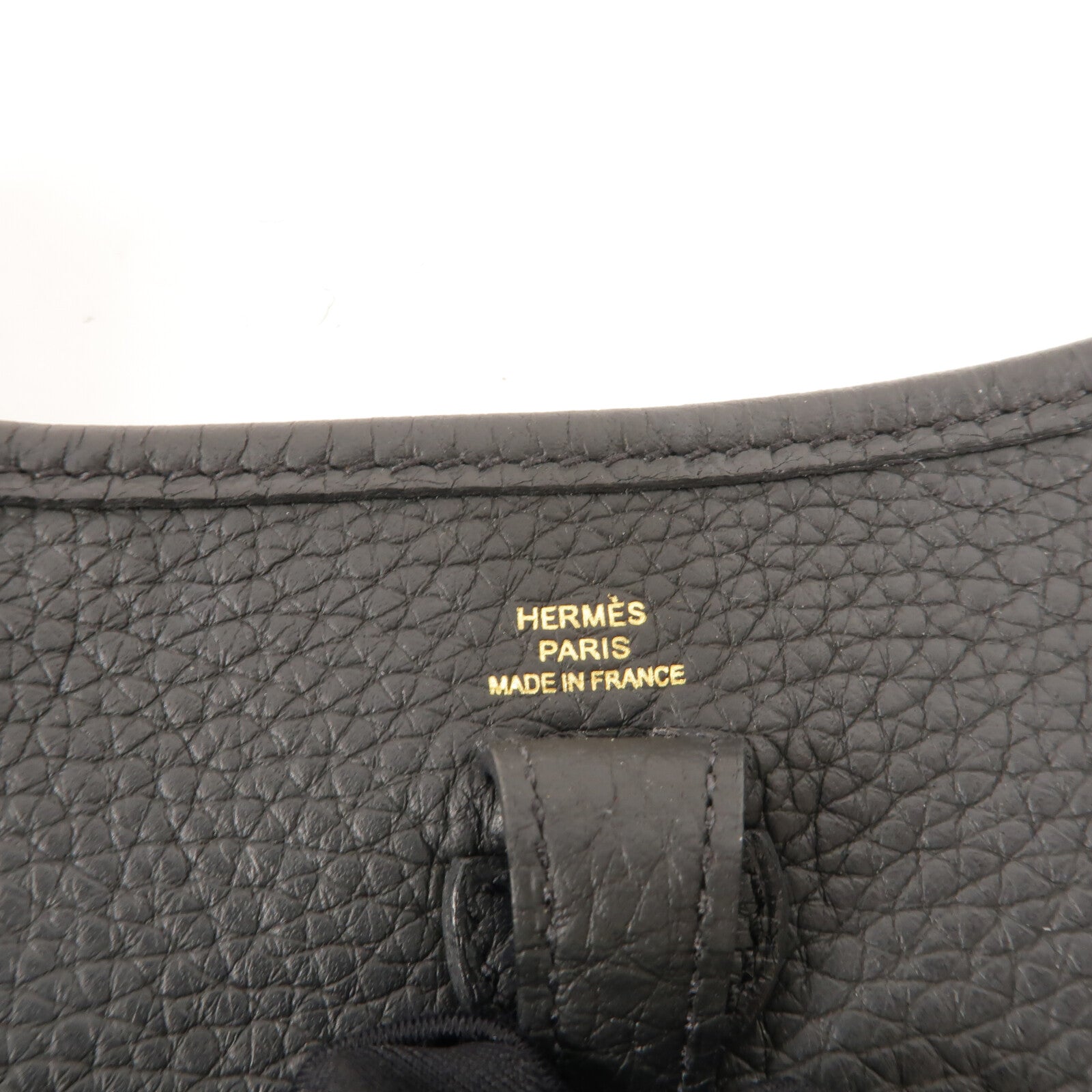 HERMES Clemence皮革Evelyne TPM肩背袋Noir