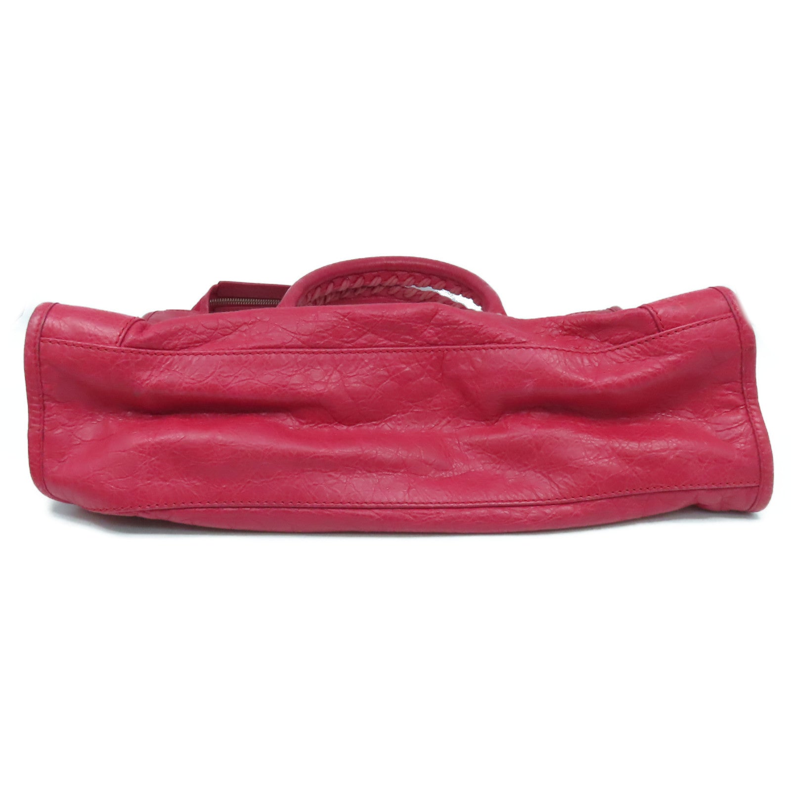 BALENCIAGA 【激減優惠】羊皮皮革Giant City銀扣手挽肩背兩用袋紅色