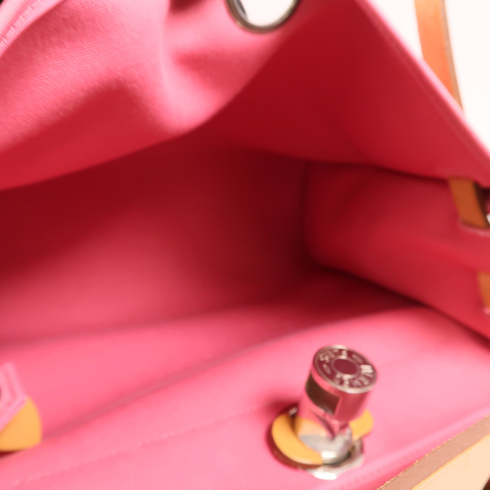 HERMES 帆布Herbag PM手挽肩背兩用袋Rose Hortensia