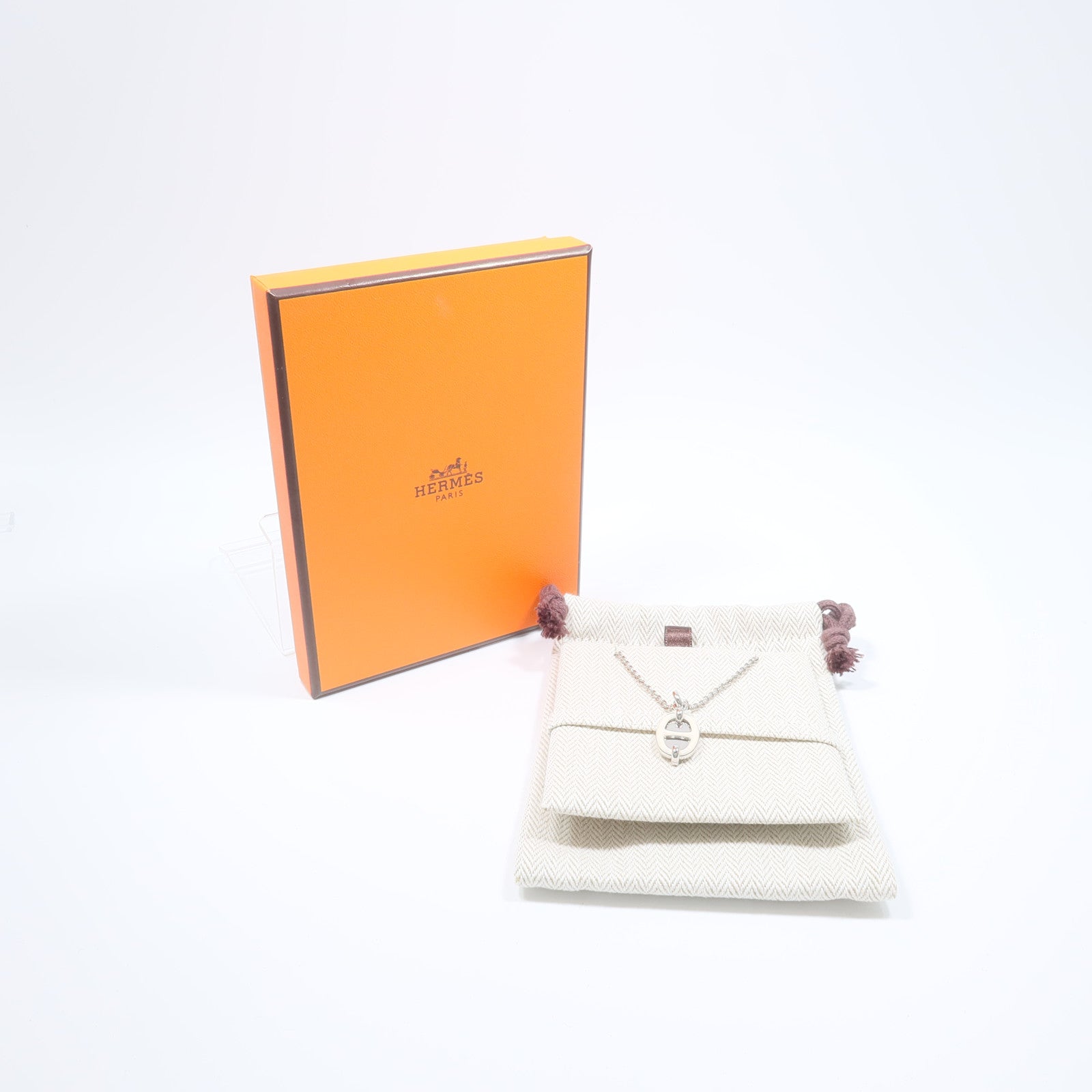 HERMES 金屬Mini Maillon Pendant項鍊
