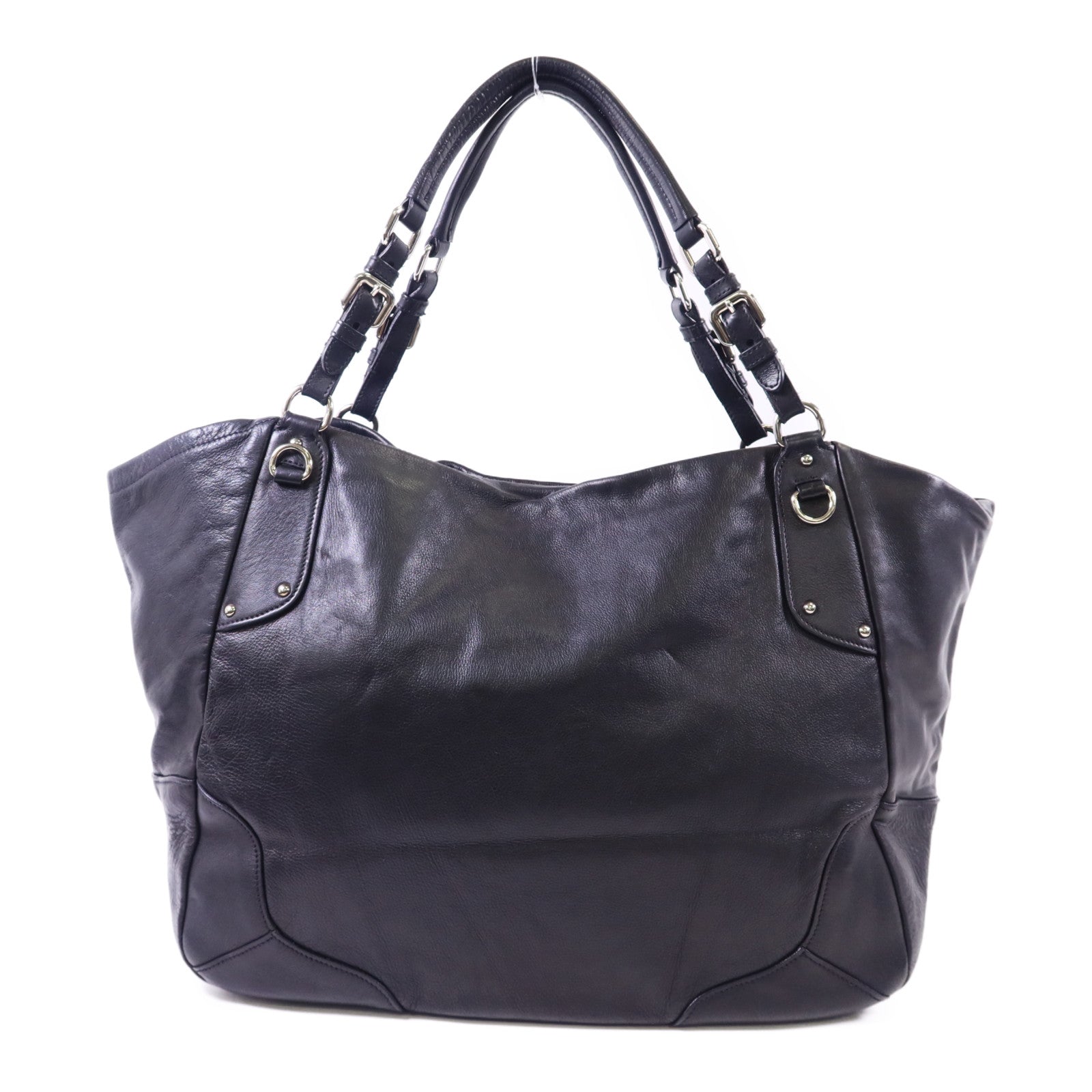 PRADA 牛皮皮革Shoulder Bag銀扣肩背袋