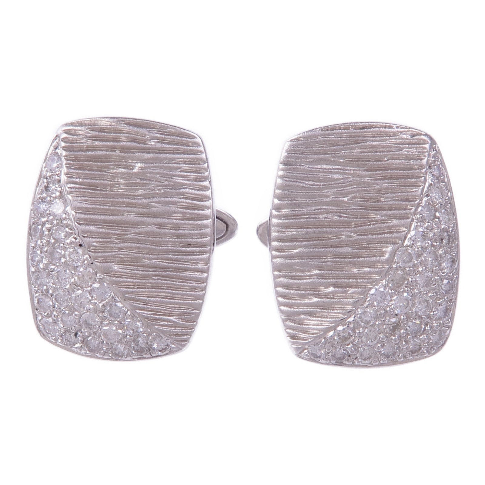 JEWELRY 【激減優惠】18K白金Diamond Cufflinks鑽石袖扣