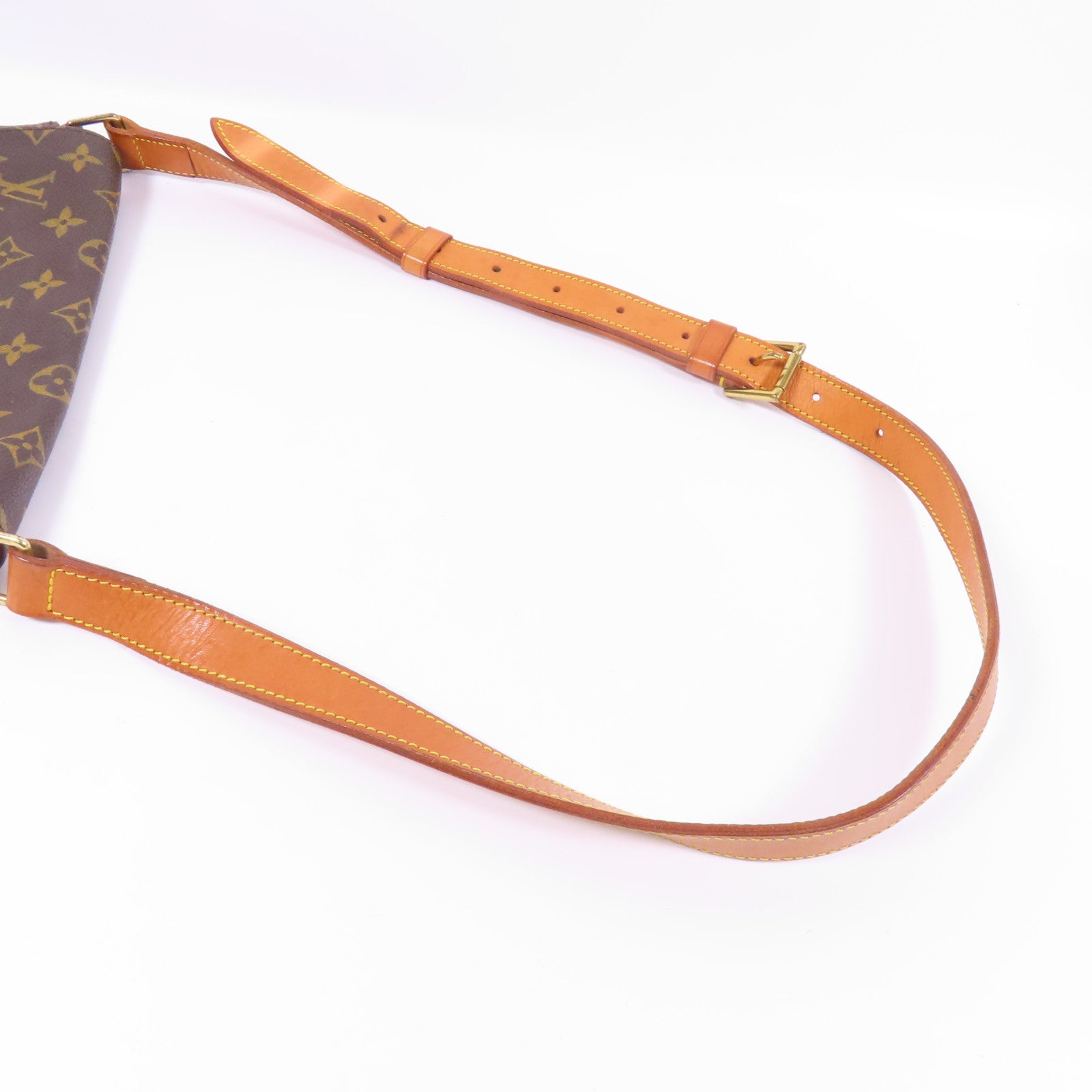 LOUIS VUITTON Monogram Musette Salsa金扣肩背袋棕色