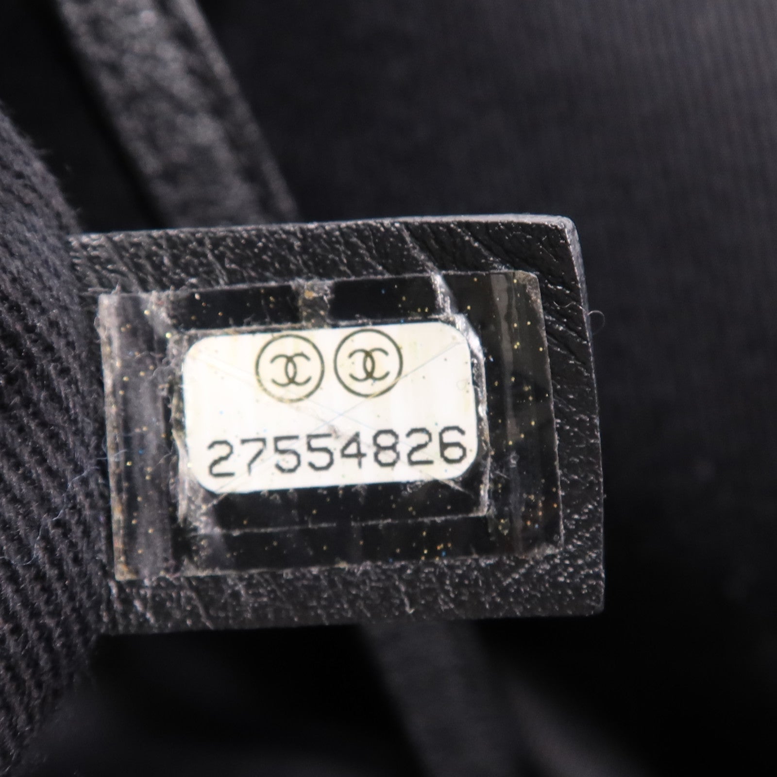 CHANEL 帆布/皮革Deauville Tote Bag銀扣鏈帶肩背袋