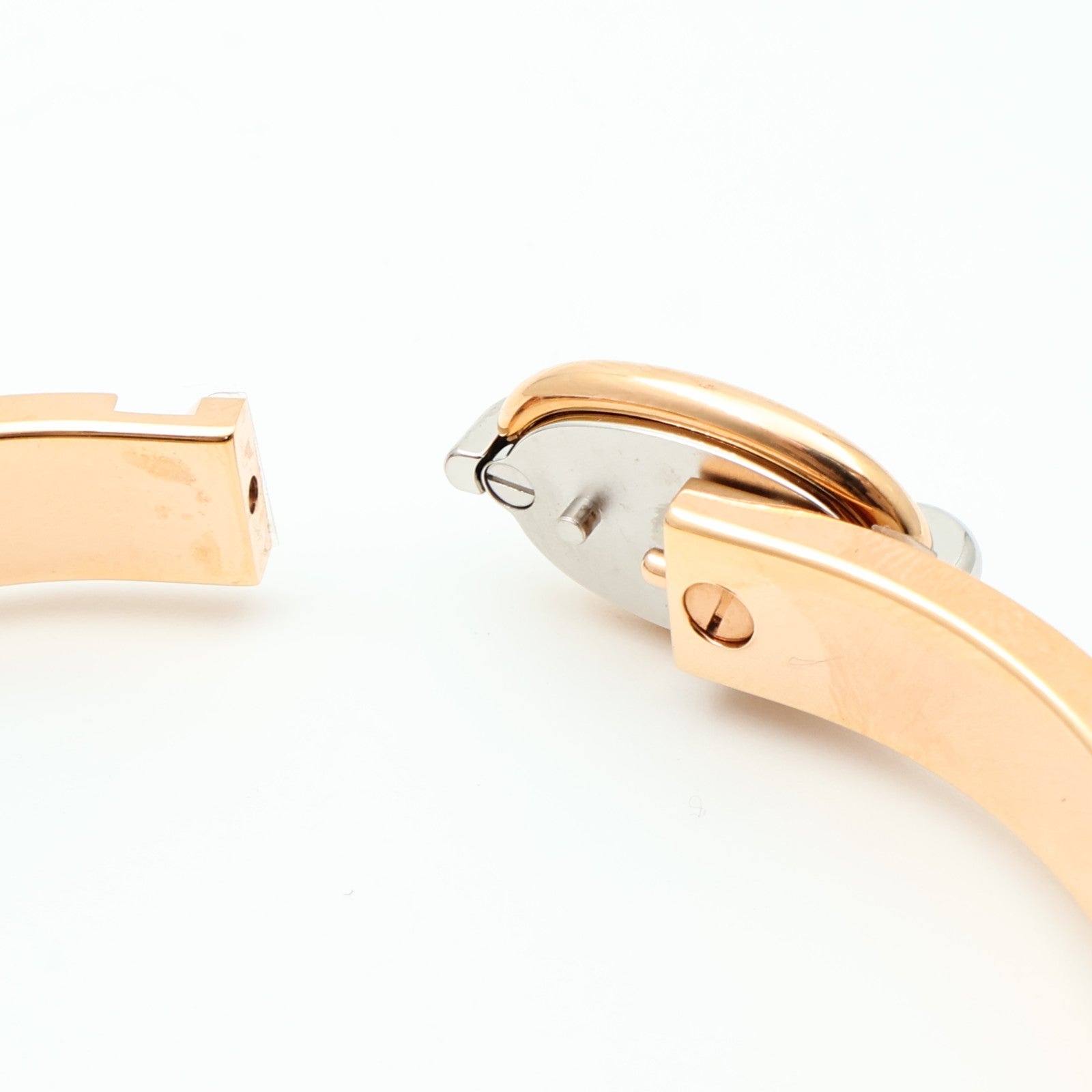 HERMES 琺瑯/金屬Mini Clic Chaîne d'Ancre金扣手鐲Noir