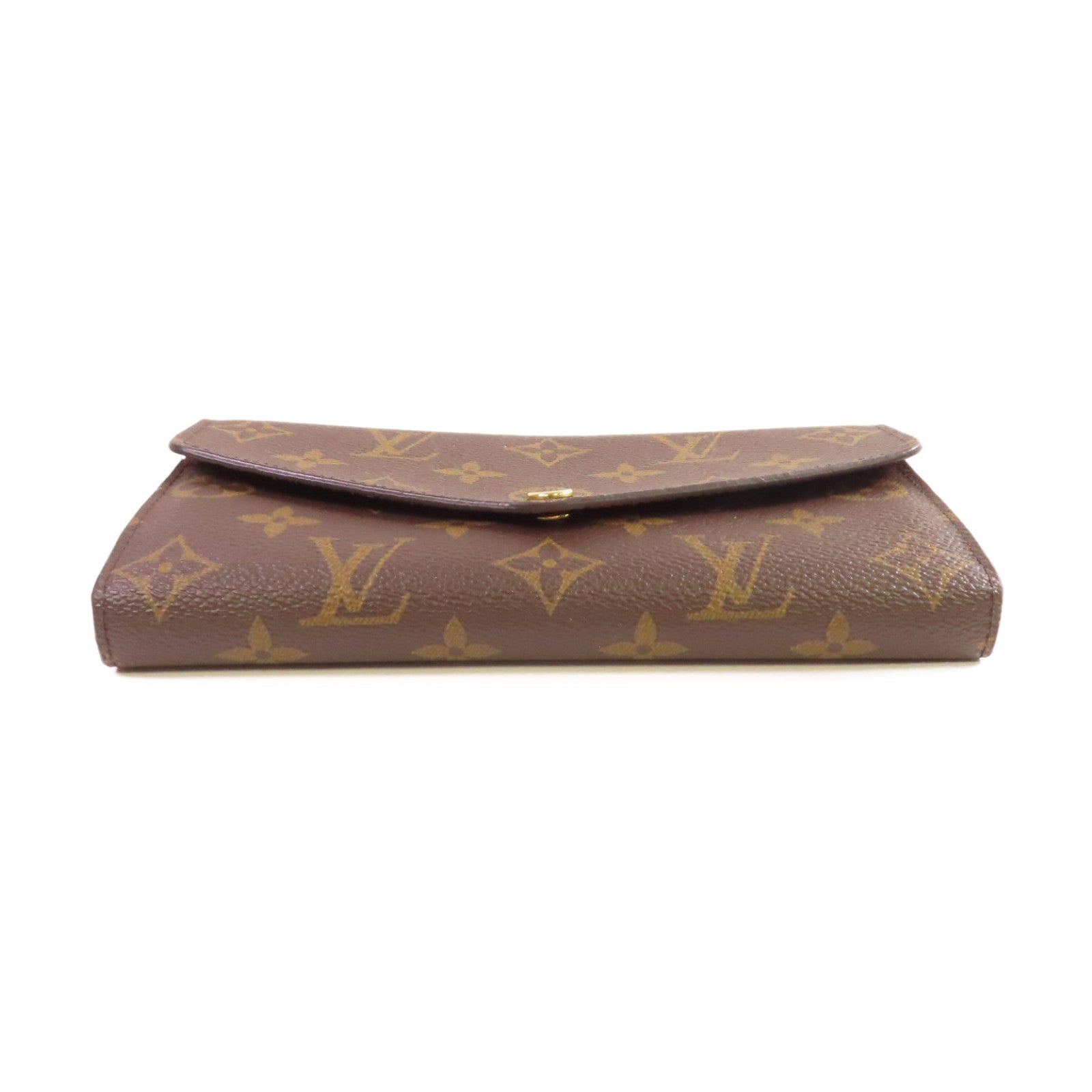 LOUIS VUITTON Monogram Sarah Long Wallet金扣長錢包啡色