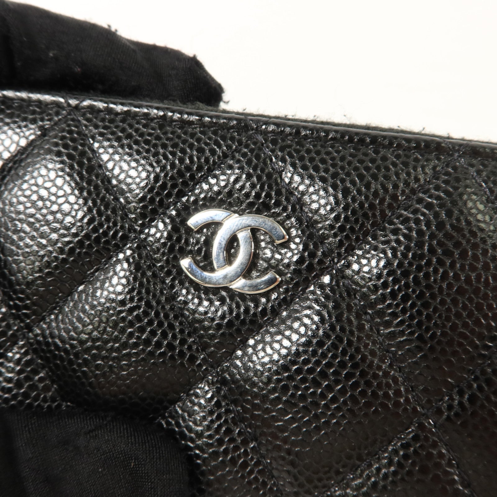 CHANEL 牛皮皮革Classic Zipped Coin Purse With Chain銀扣零錢包