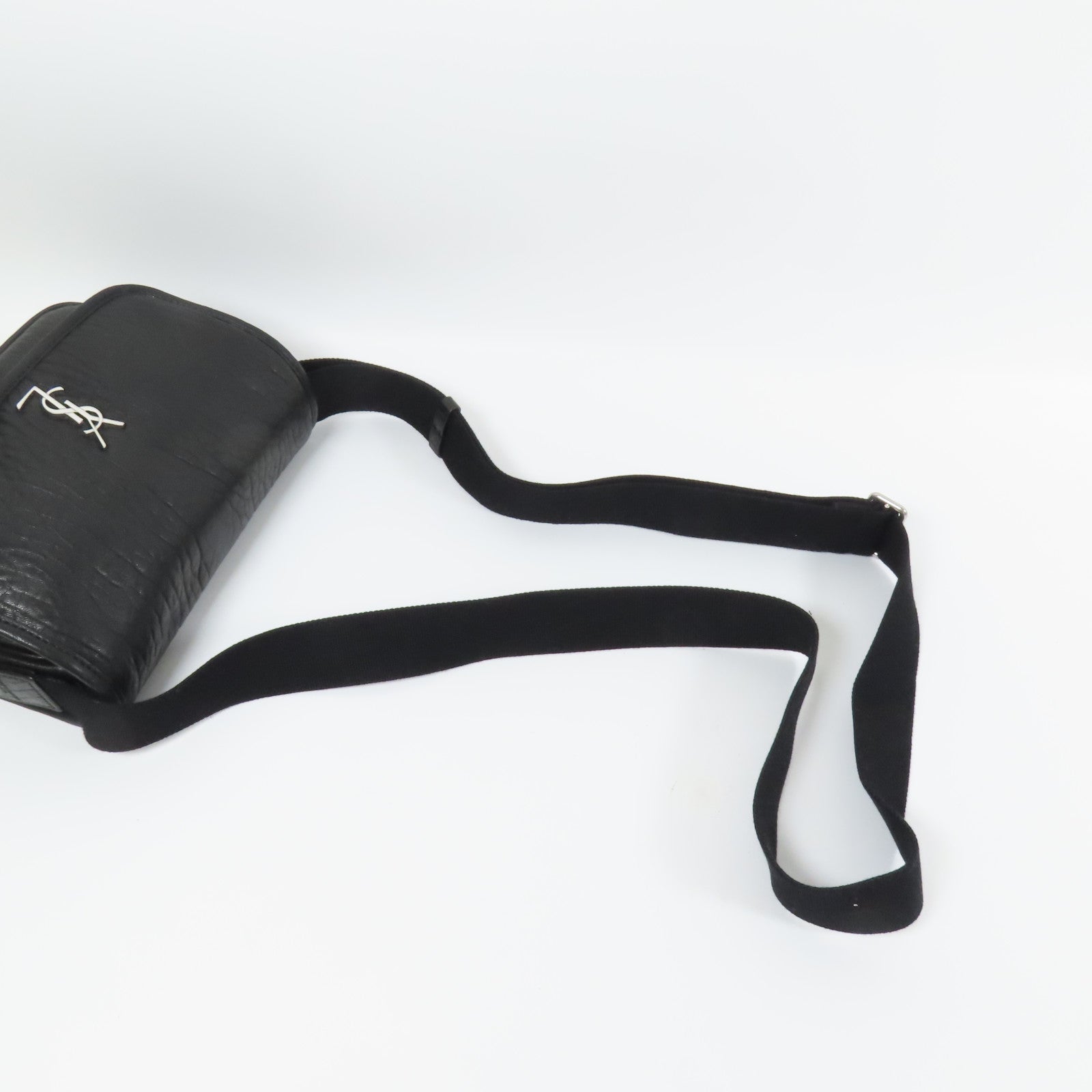 SAINT LAURENT 羊皮皮革Niki Messenger Bag銀扣肩背袋