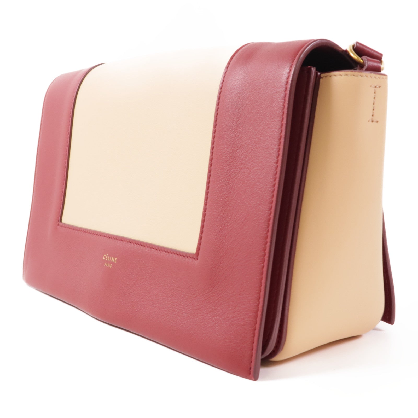 CELINE 牛皮皮革Frame Bag金扣肩背袋