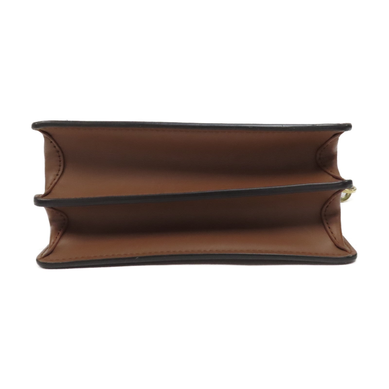 LOUIS VUITTON Monogram Reverse Mini Dauphine金扣肩背袋啡色