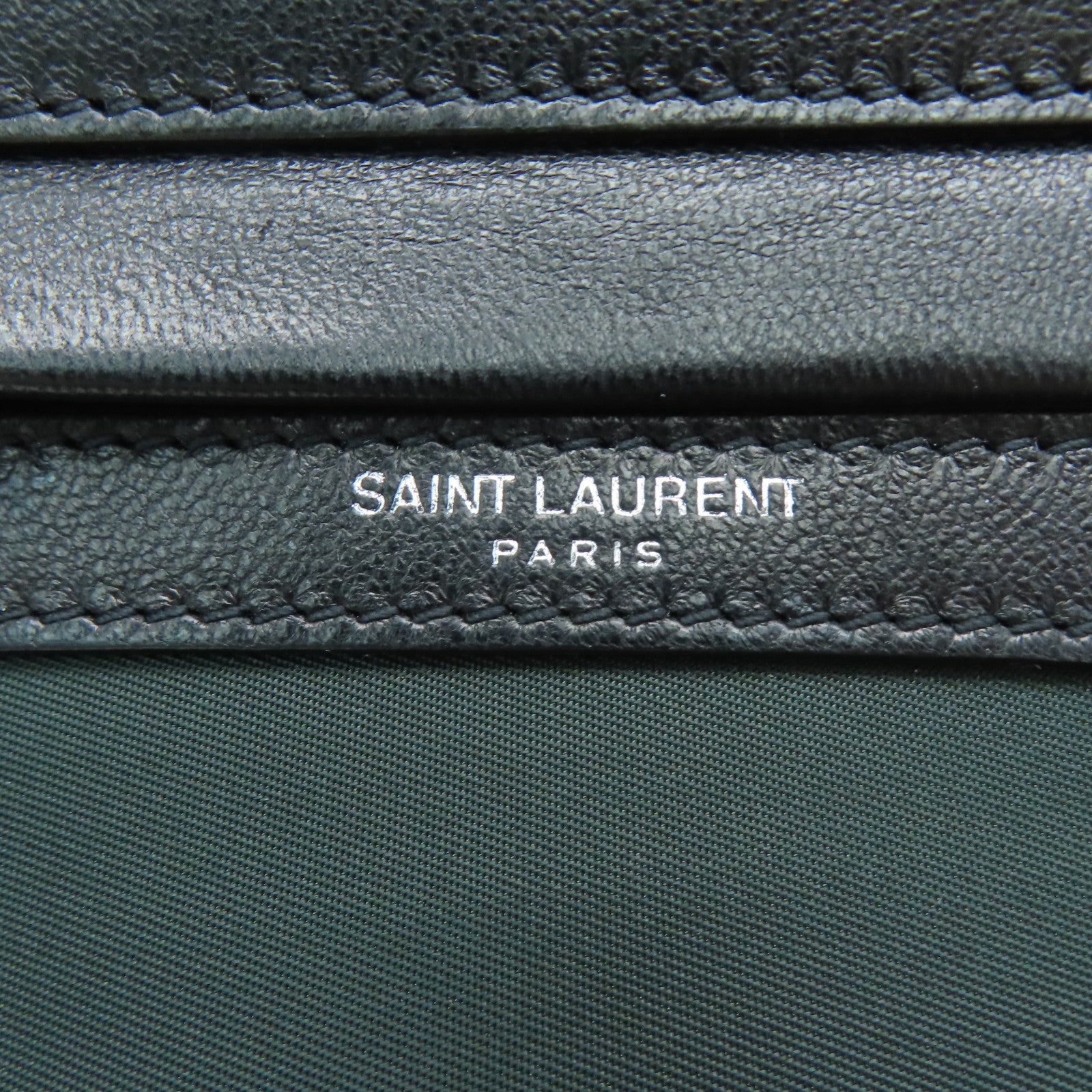 SAINT LAURENT 尼龍Shoulder Bag銀扣肩背袋綠色
