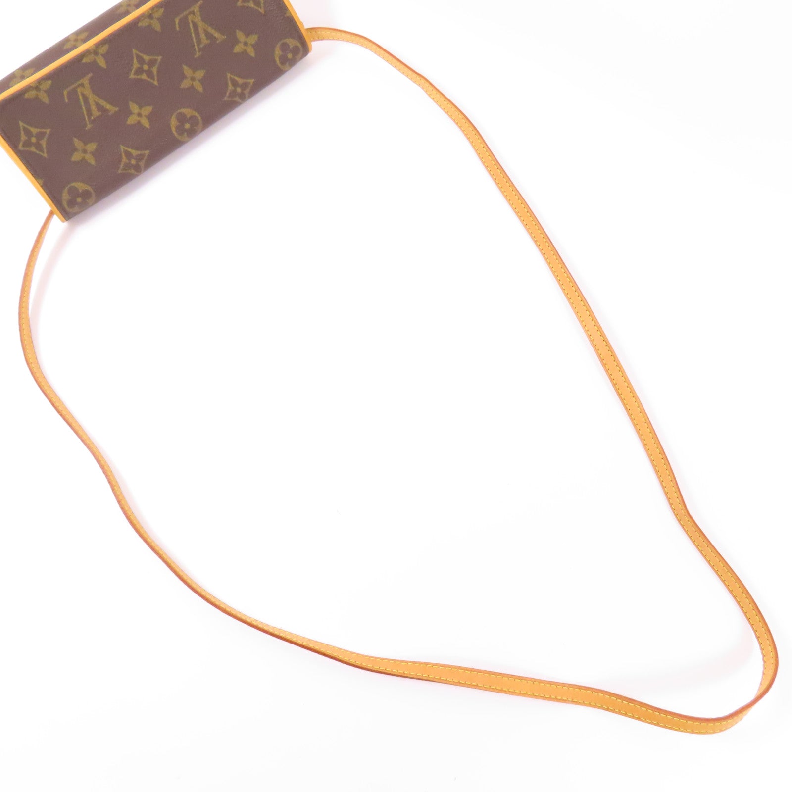 LOUIS VUITTON LV GHW Pochette Twin PM Shoulder Bag M51854 Monogram Brown