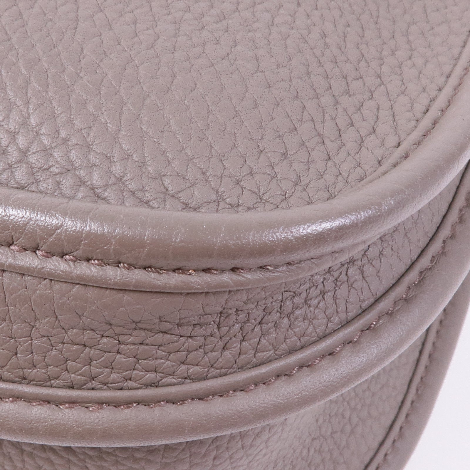 HERMES Clemence皮革Evelyne PM金扣肩背袋Gris Etain