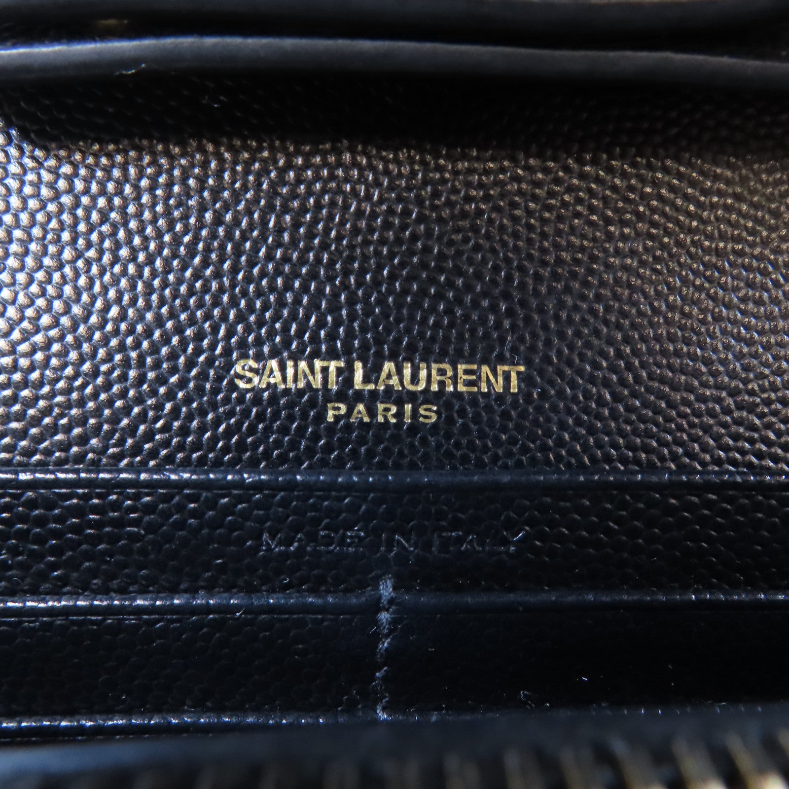 SAINT LAURENT 牛皮皮革Chain Shoulder Bag金扣鏈帶肩背袋黑色