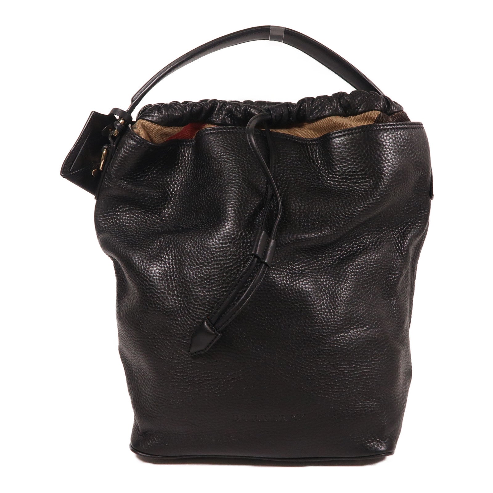 BURBERRY 牛皮皮革Hand Bag金扣手挽袋黑色