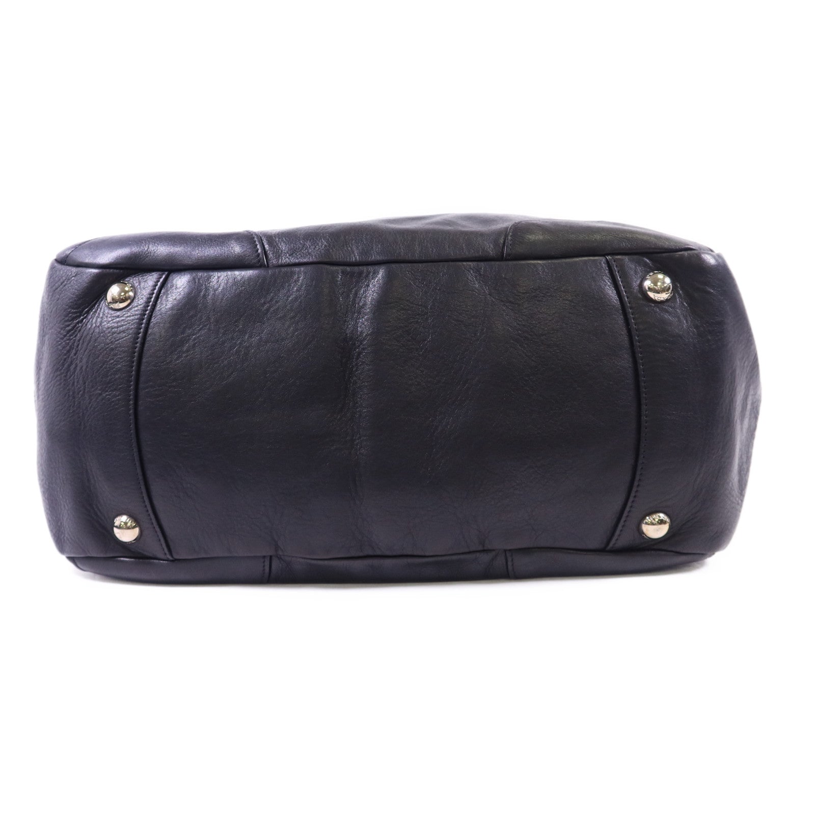 PRADA 牛皮皮革Shoulder Bag銀扣肩背袋