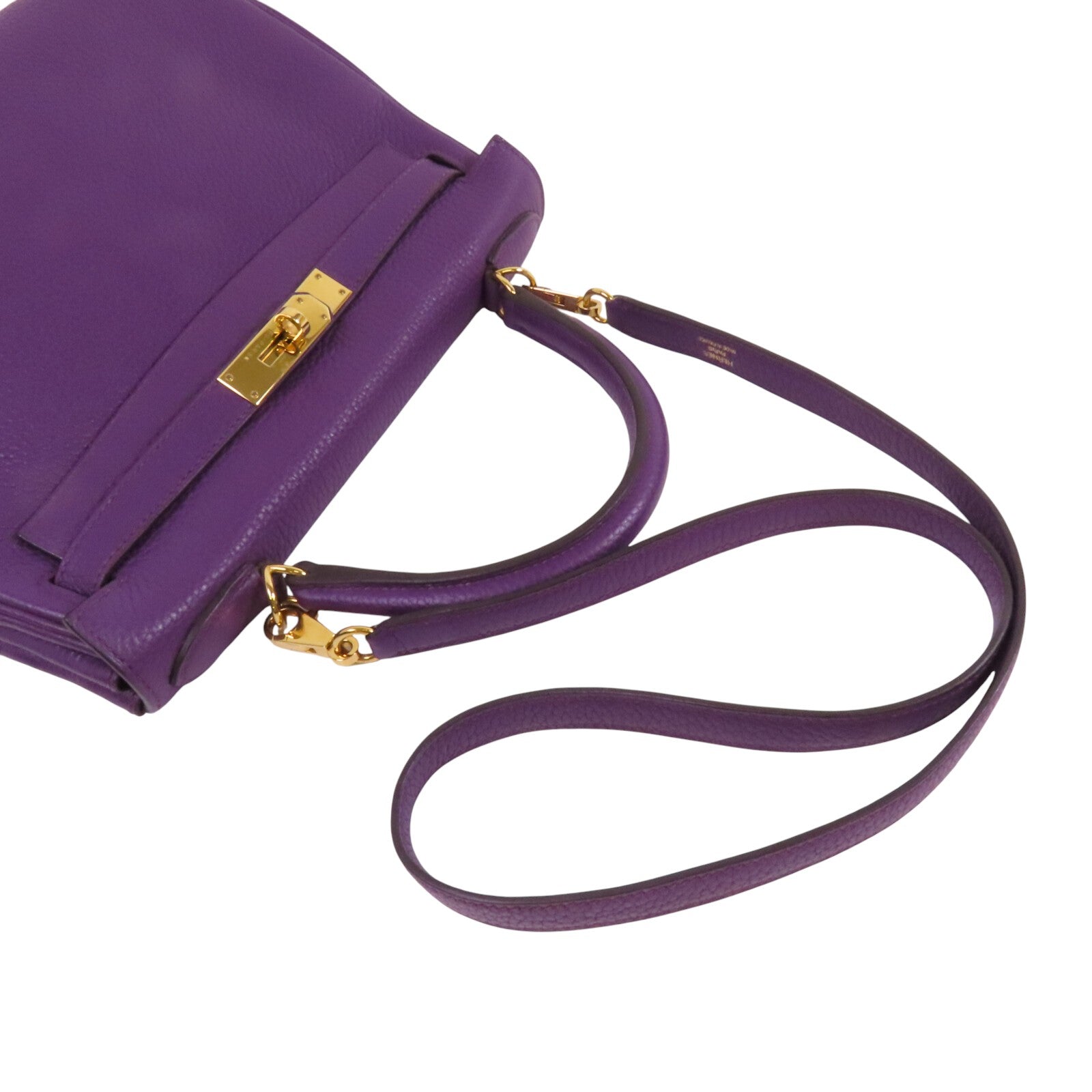 HERMES Togo皮革Kelly 28金扣手挽肩背兩用袋