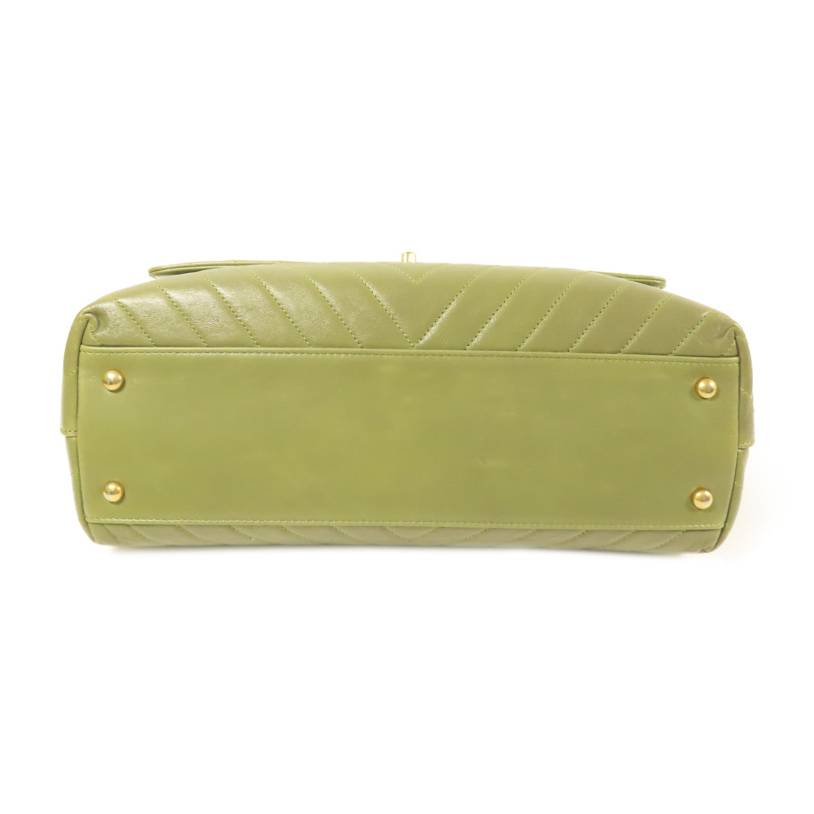 CHANEL 牛皮皮革/蜥蝪皮革Coco Handle Large金扣鏈帶手挽肩背兩用袋