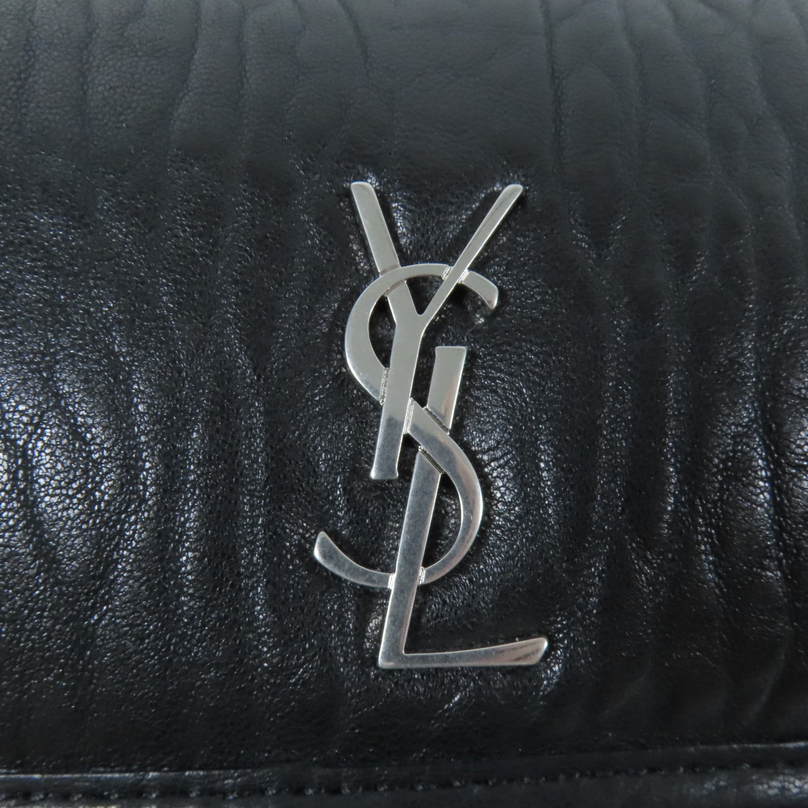 SAINT LAURENT 【激減優惠】羊皮皮革Niki Messenger Bag銀扣肩背袋
