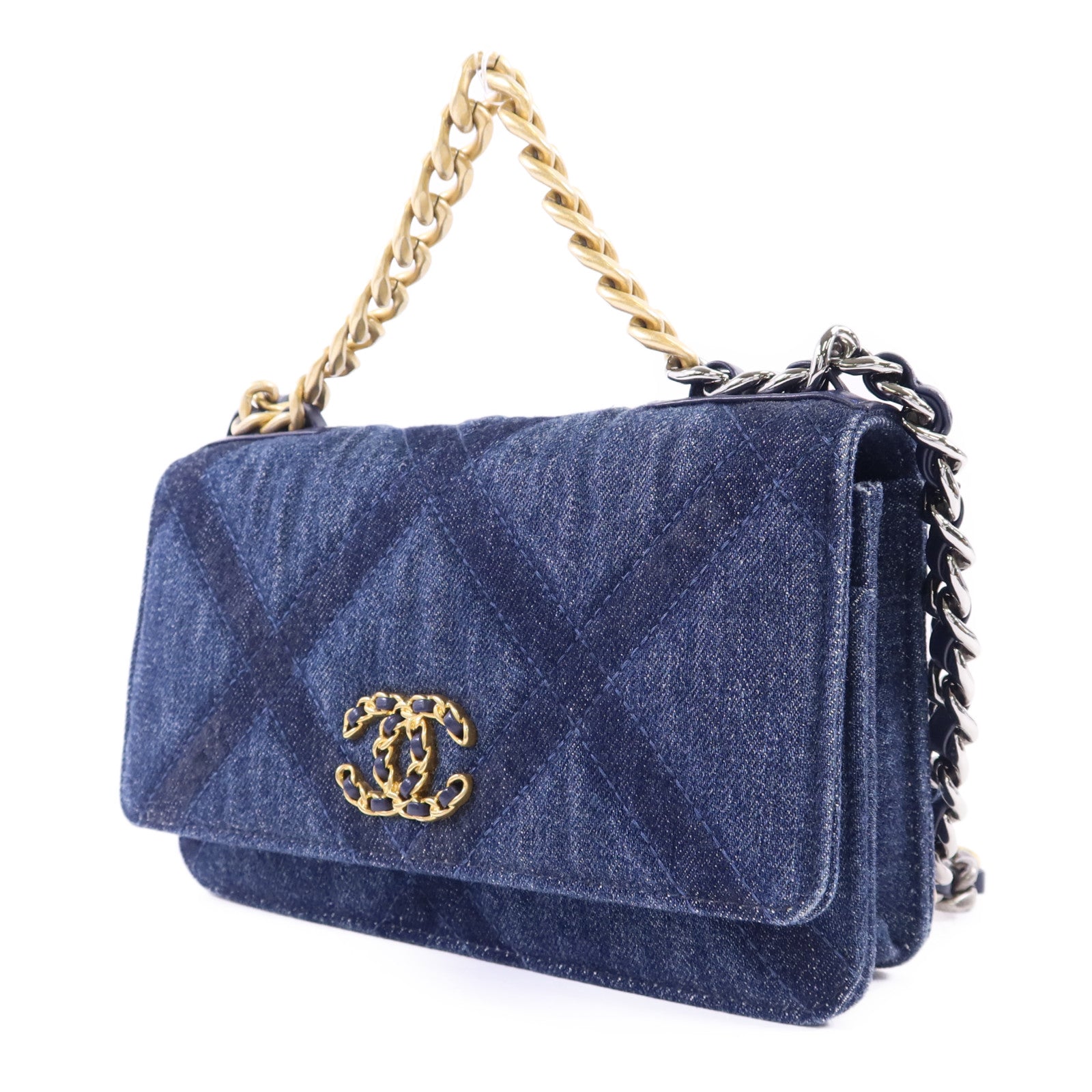 CHANEL 牛仔布WOC Wallet On Chain手挽肩背兩用袋
