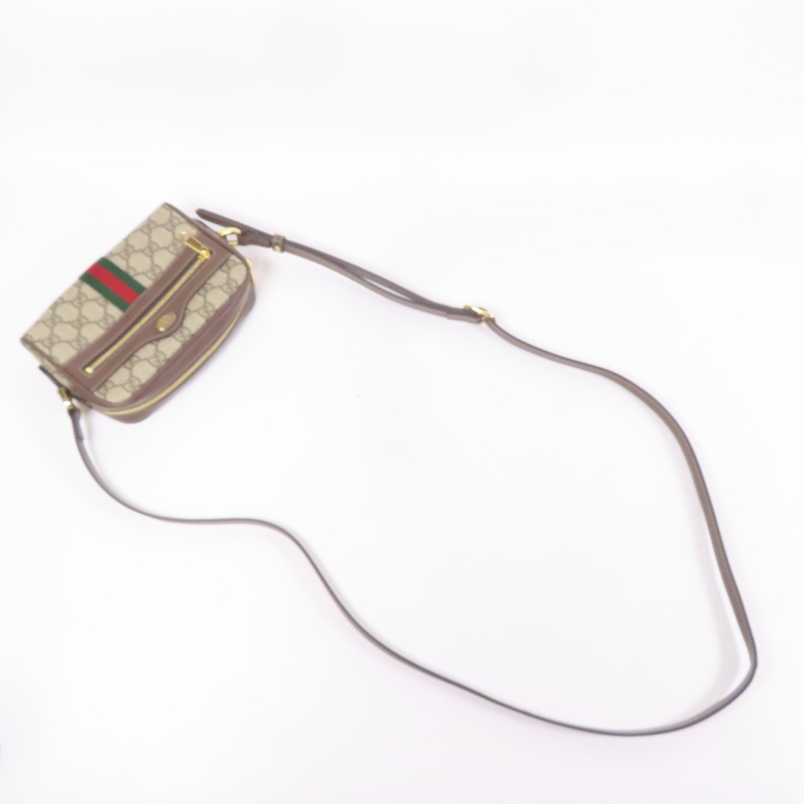 GUCCI 塗層帆布Ophidia Mini金扣肩背袋