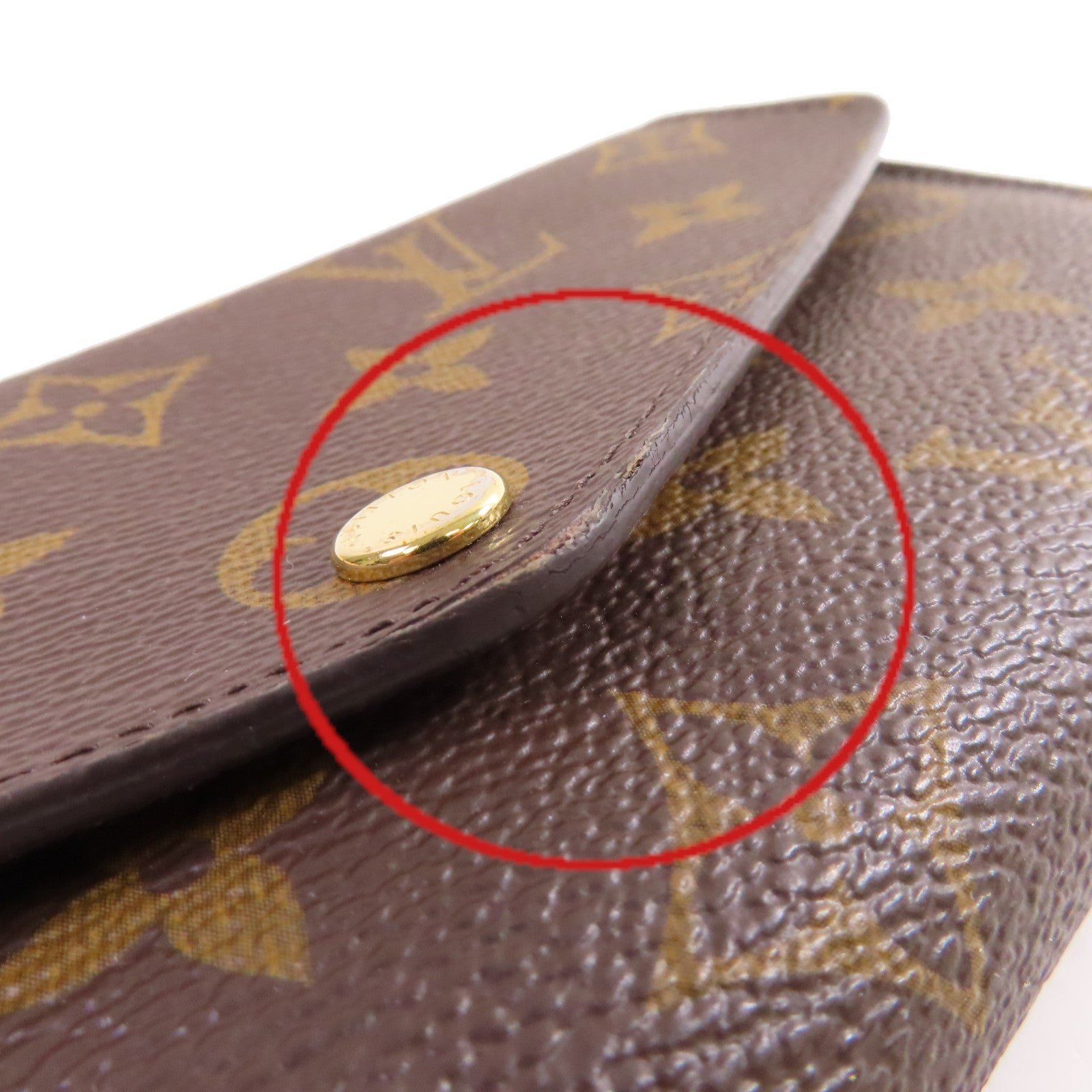 LOUIS VUITTON Monogram Sarah Long Wallet金扣長錢包啡色