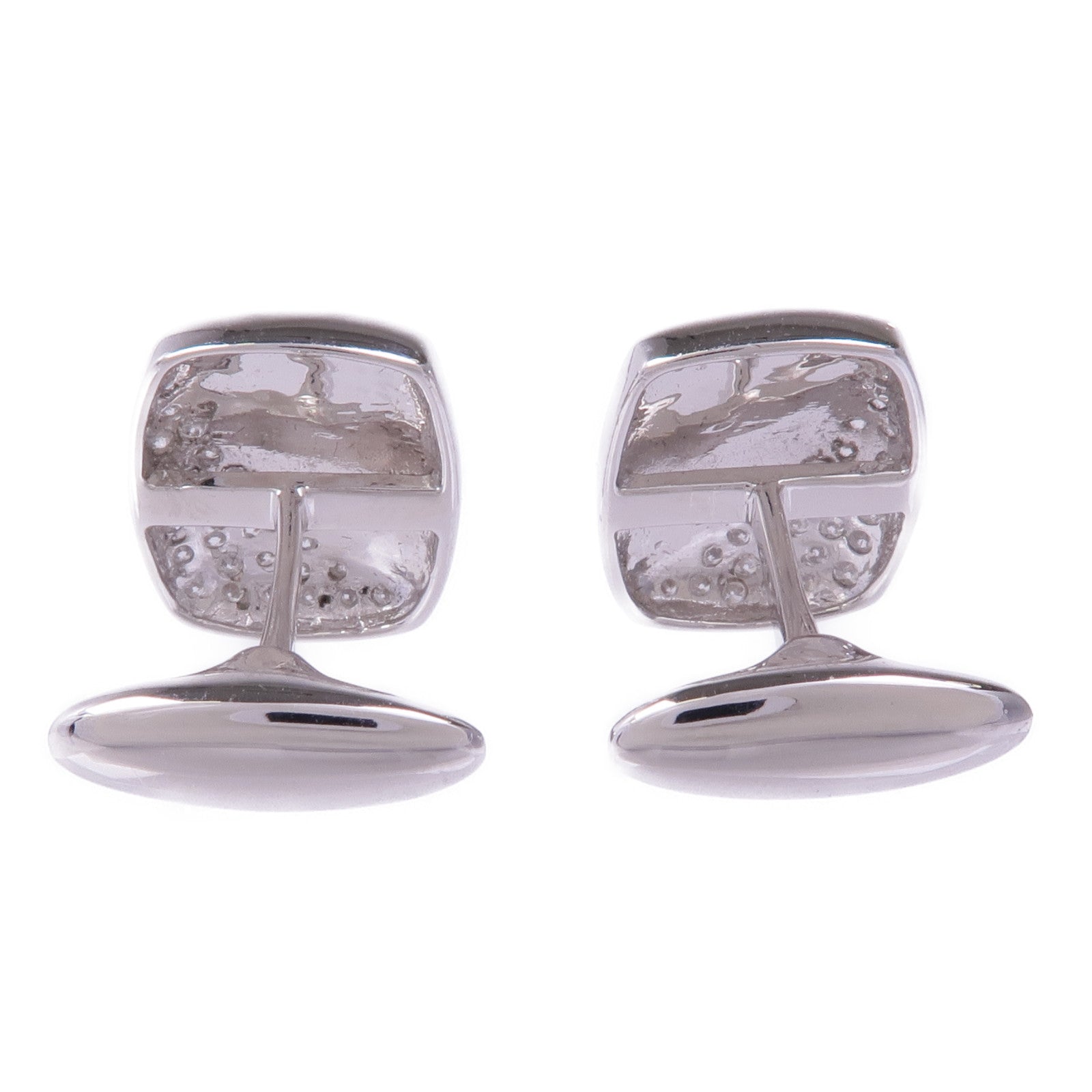 JEWELRY 18K白金Diamond Cufflinks鑽石袖扣