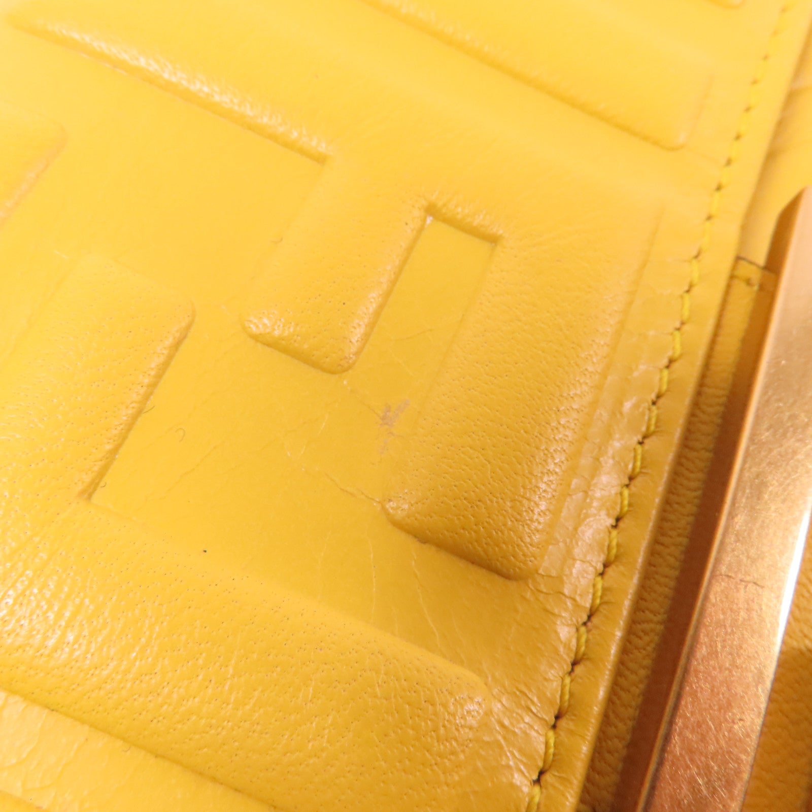 FENDI 牛皮皮革Baguette Mini金扣手挽肩背兩用袋