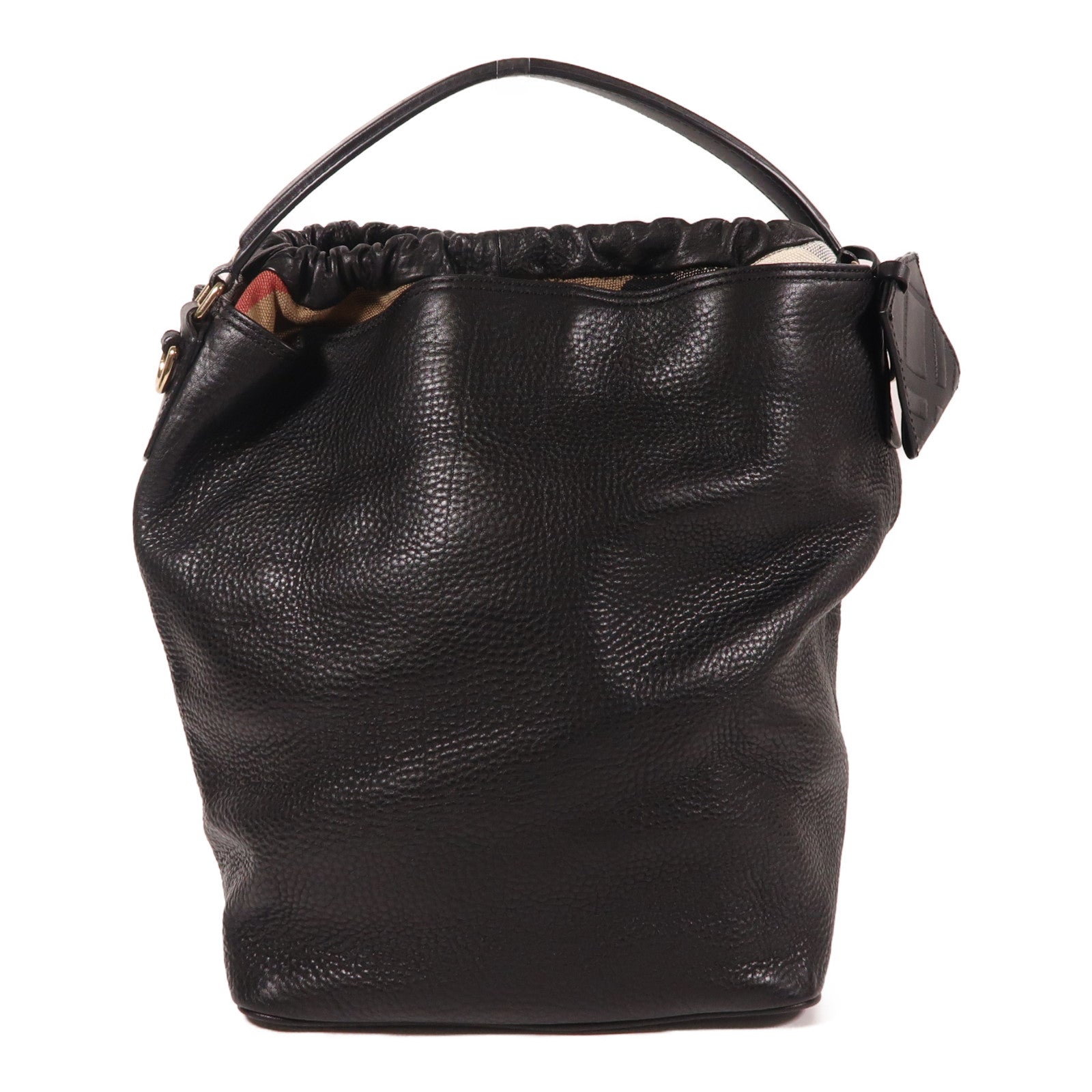 BURBERRY 牛皮皮革Hand Bag金扣手挽袋黑色
