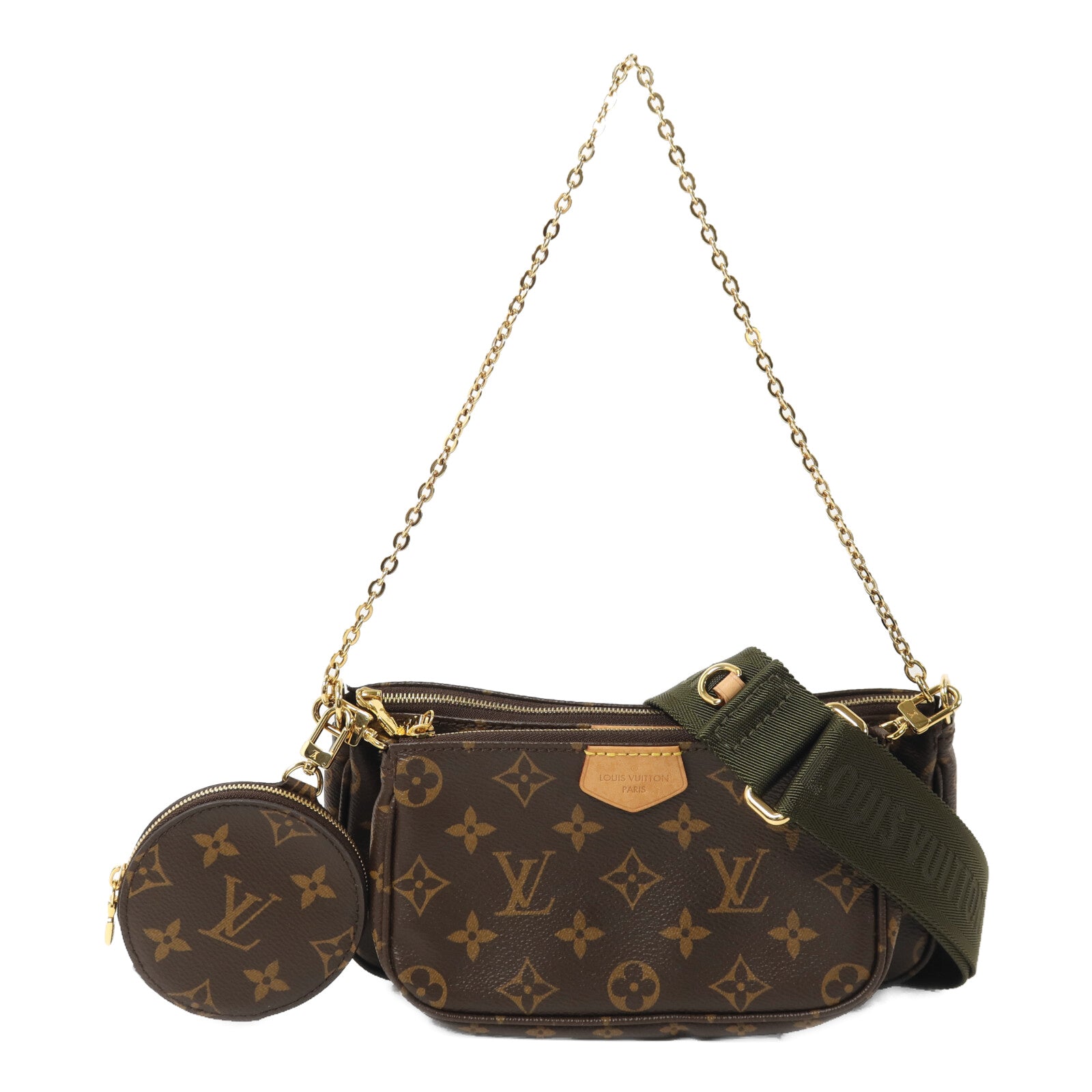 LOUIS VUITTON Monogram Multi Pochette Accessoires金扣鏈帶肩背袋