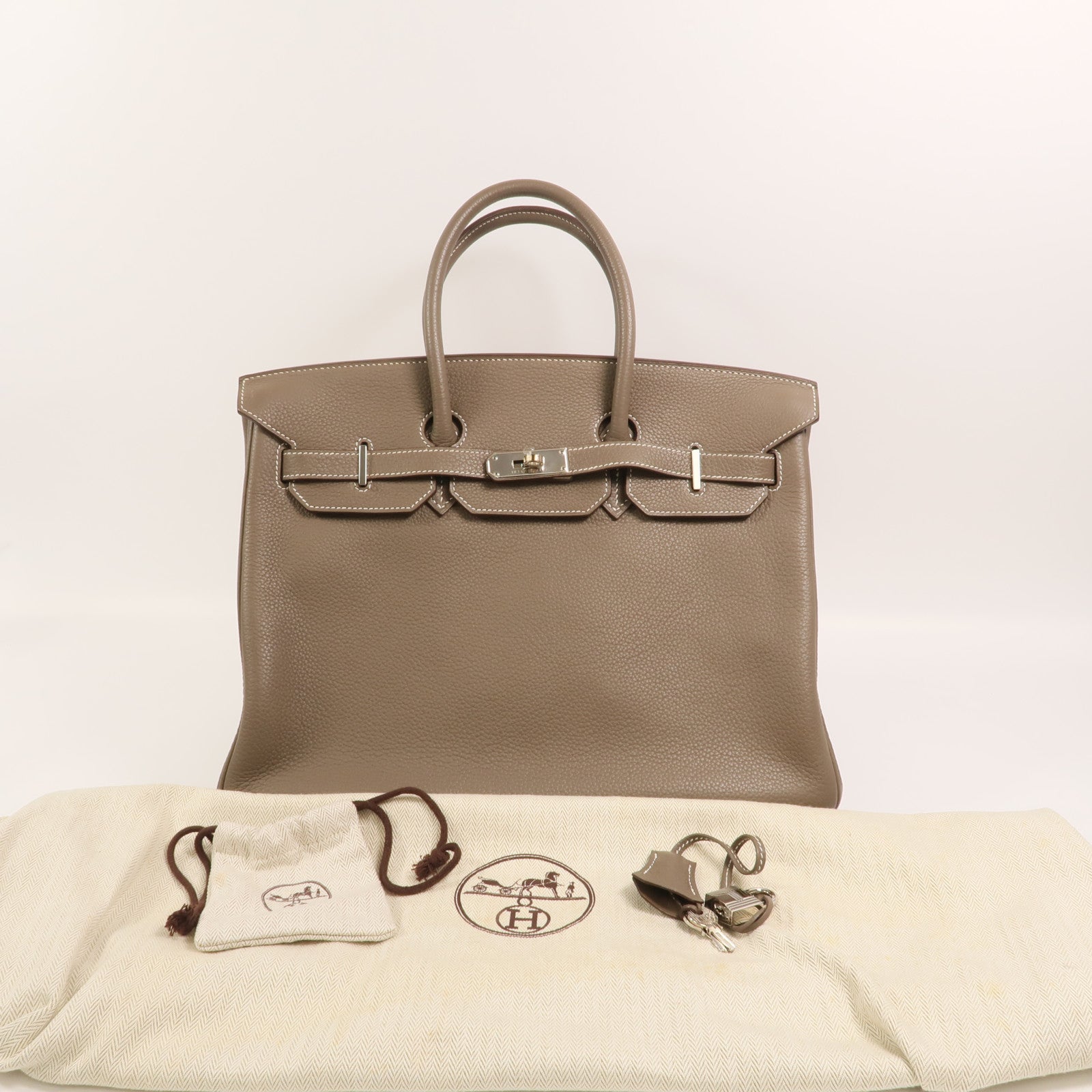HERMES Togo皮革Birkin 35手挽袋Etoupe